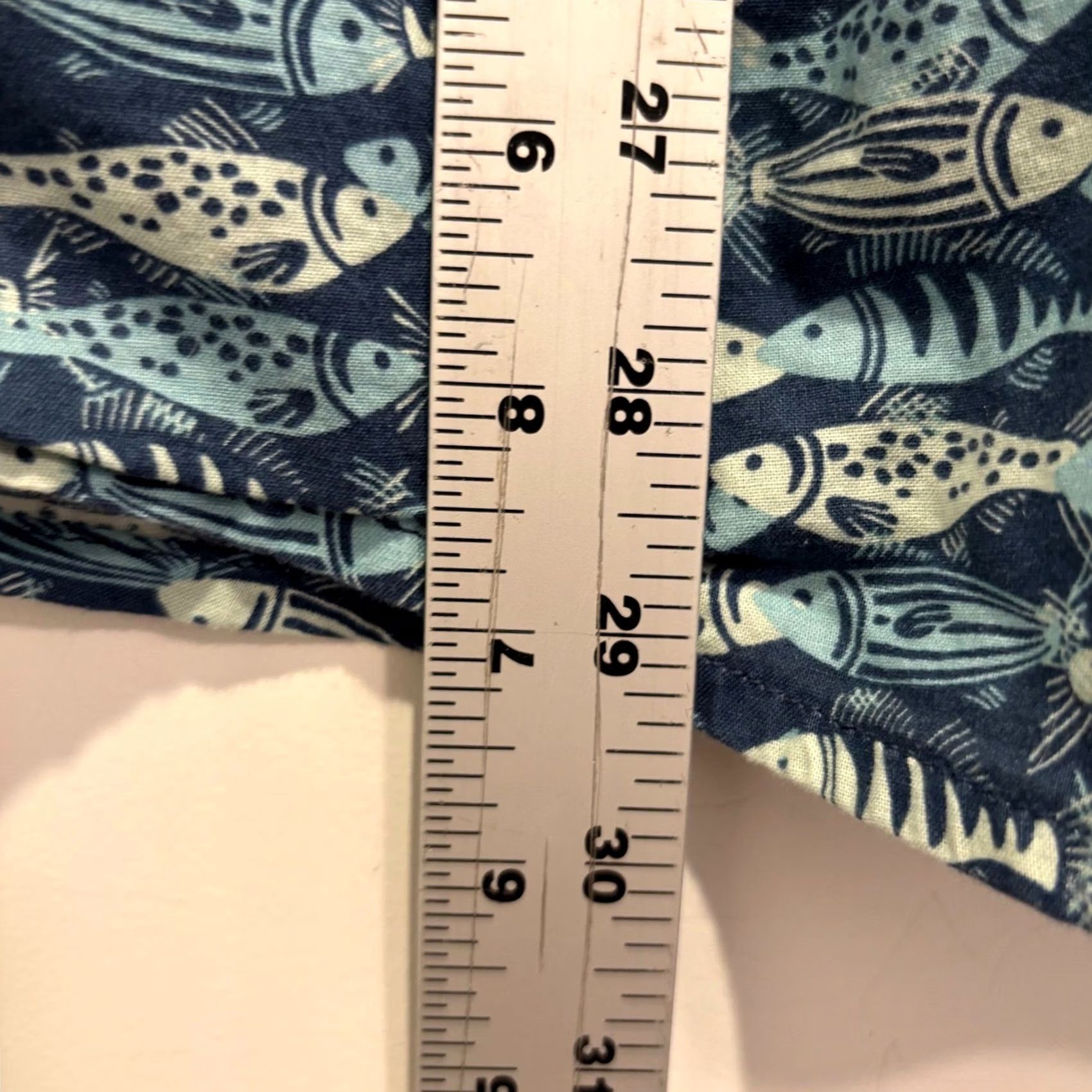Eddie Bauer Eddie Bauer Mens XL Blue Fish Print Short Sleeve Button Down Shirt Casual Summer Size US XL / EU 56 / 4 - 6 Thumbnail