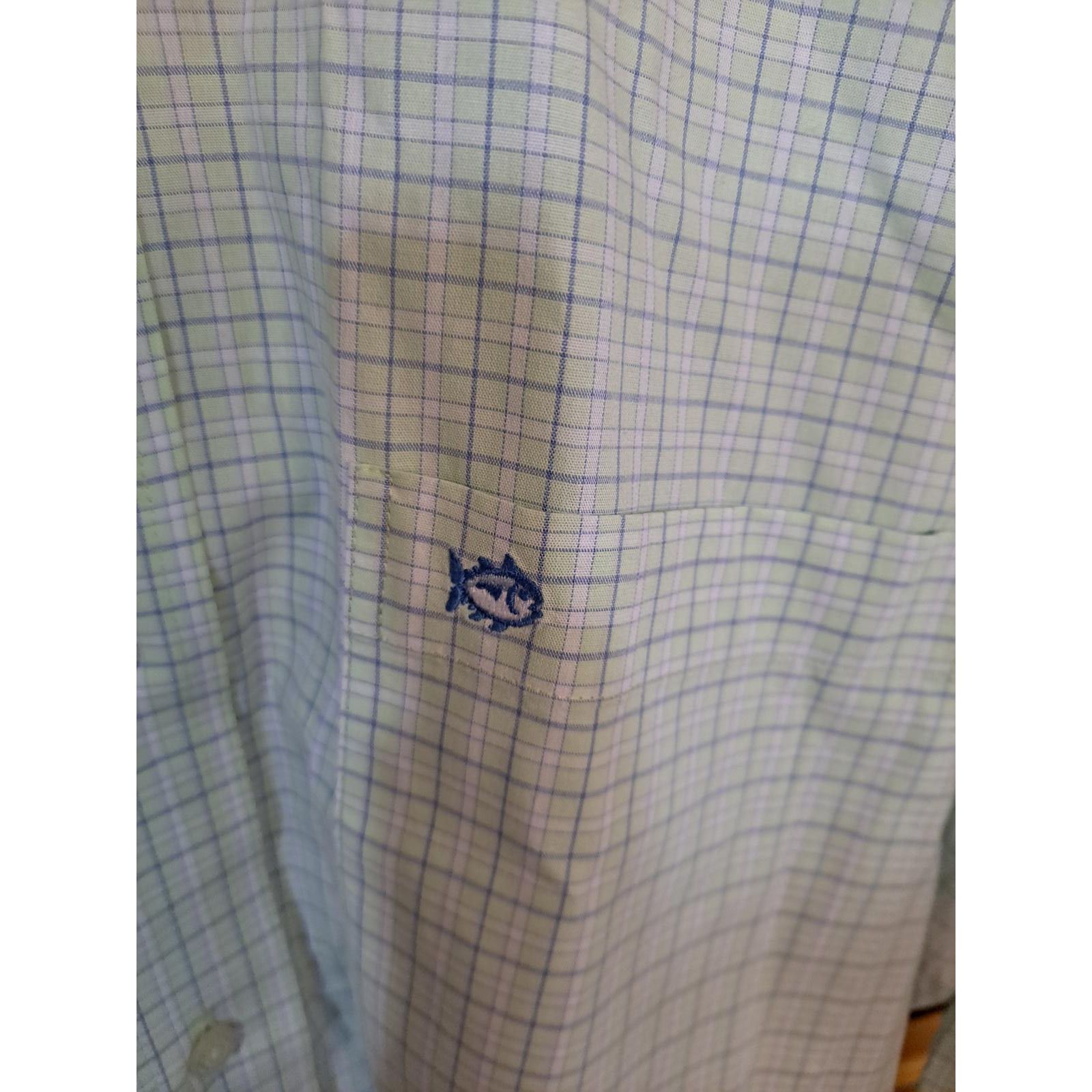 Southern Tide Southern Tide Green and Blue Button Down Shirt Size US M / EU 48-50 / 2 - 2 Thumbnail