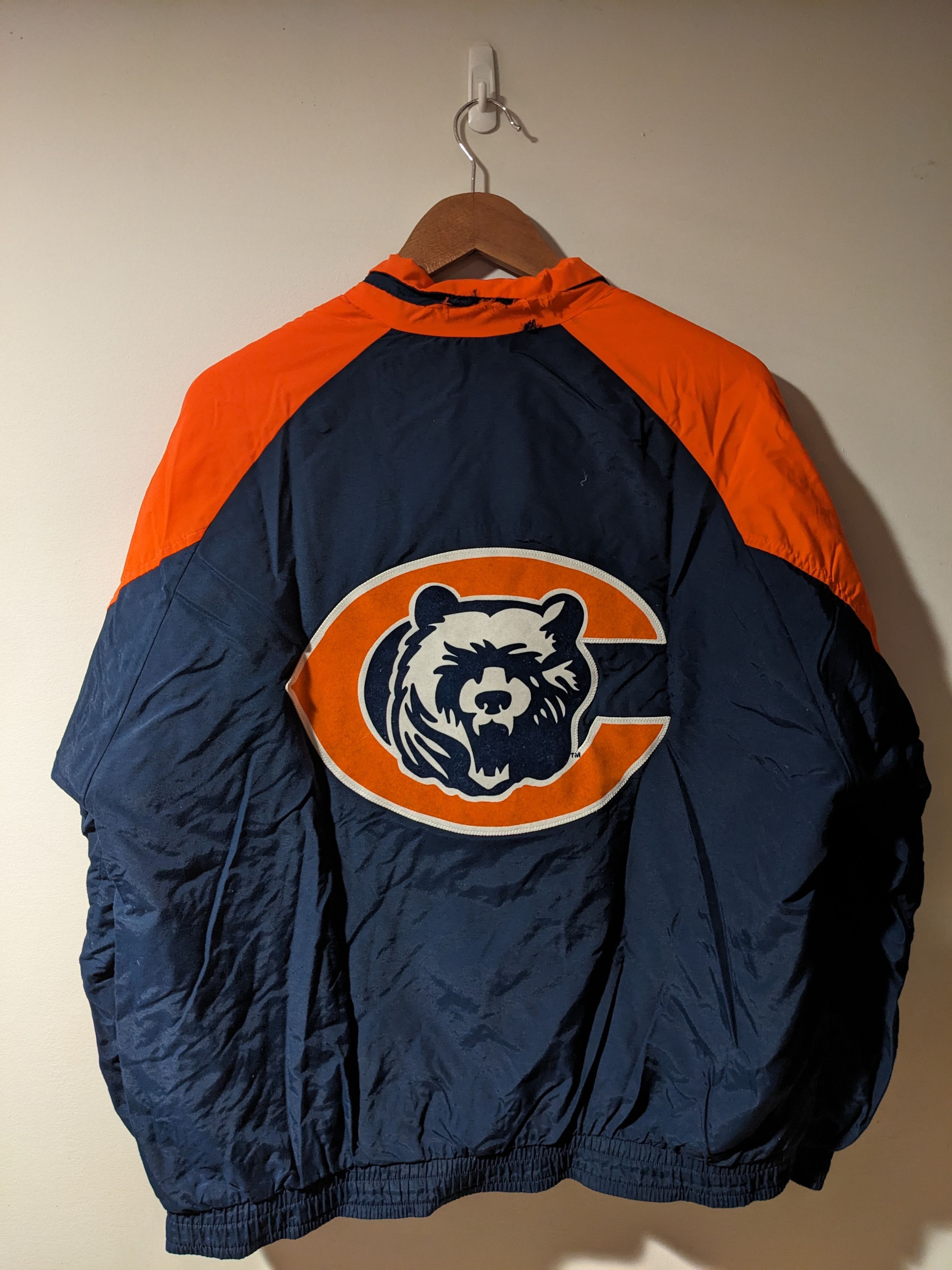 NFL × Vintage Vintage 90s Chicago Bears NFL Football Blue Large Jacket Size US L / EU 52-54 / 3 - 1 Thumbnail