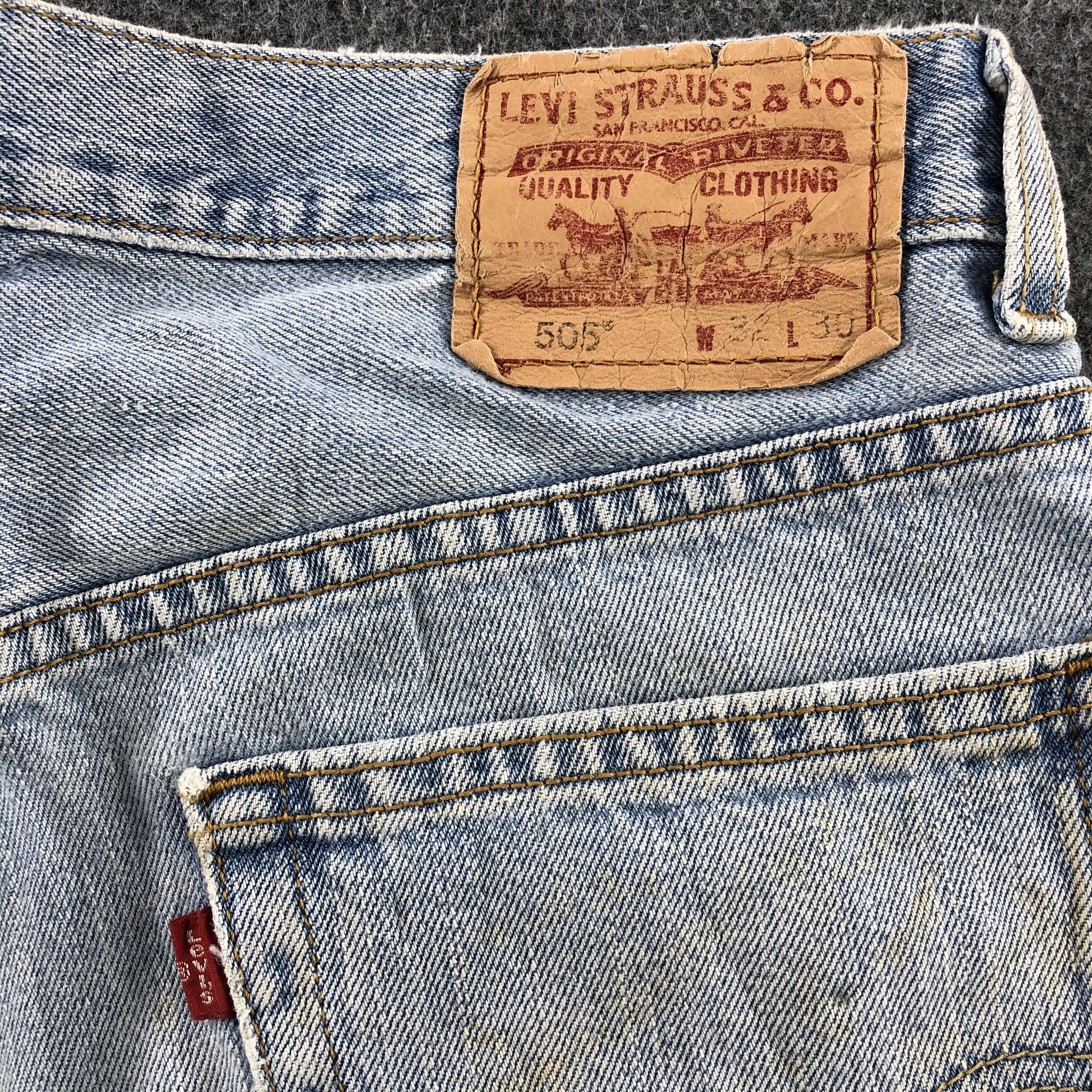 Levi's Vintage Light Wash Levis 505 Jeans-J1238 Size US 31 - 5 Thumbnail