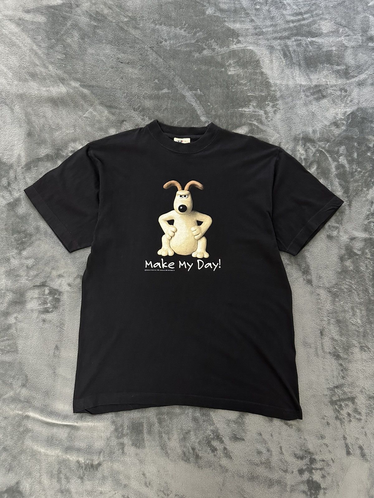 Vintage 1989 Vintage Wallace & Gromit Gromit Tee “Make My Day” L Size US L / EU 52-54 / 3 - 1 Thumbnail