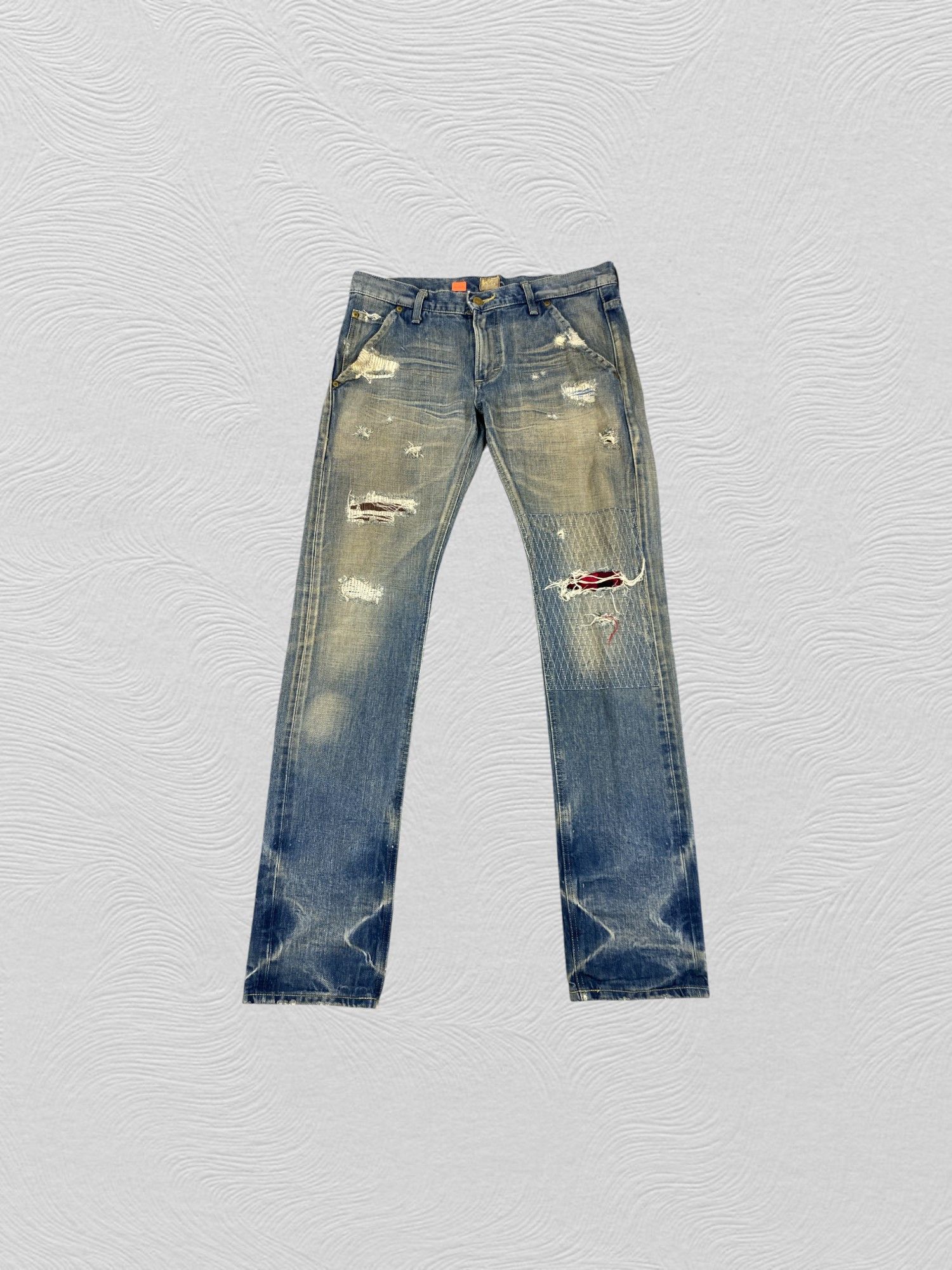 If Six Was Nine Redline Dirty Blue Vintage Lee Jeans 33x33 Denim- JN3660 Size US 33 - 1 Thumbnail