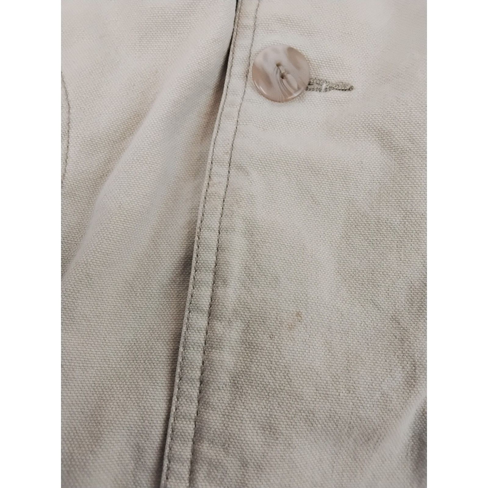 Izod Izod Chore Coat Men's XL Beige Corduroy Collar VTG Hong Kong Size XXL / US 16-18 / IT 52-54 - 7 Thumbnail
