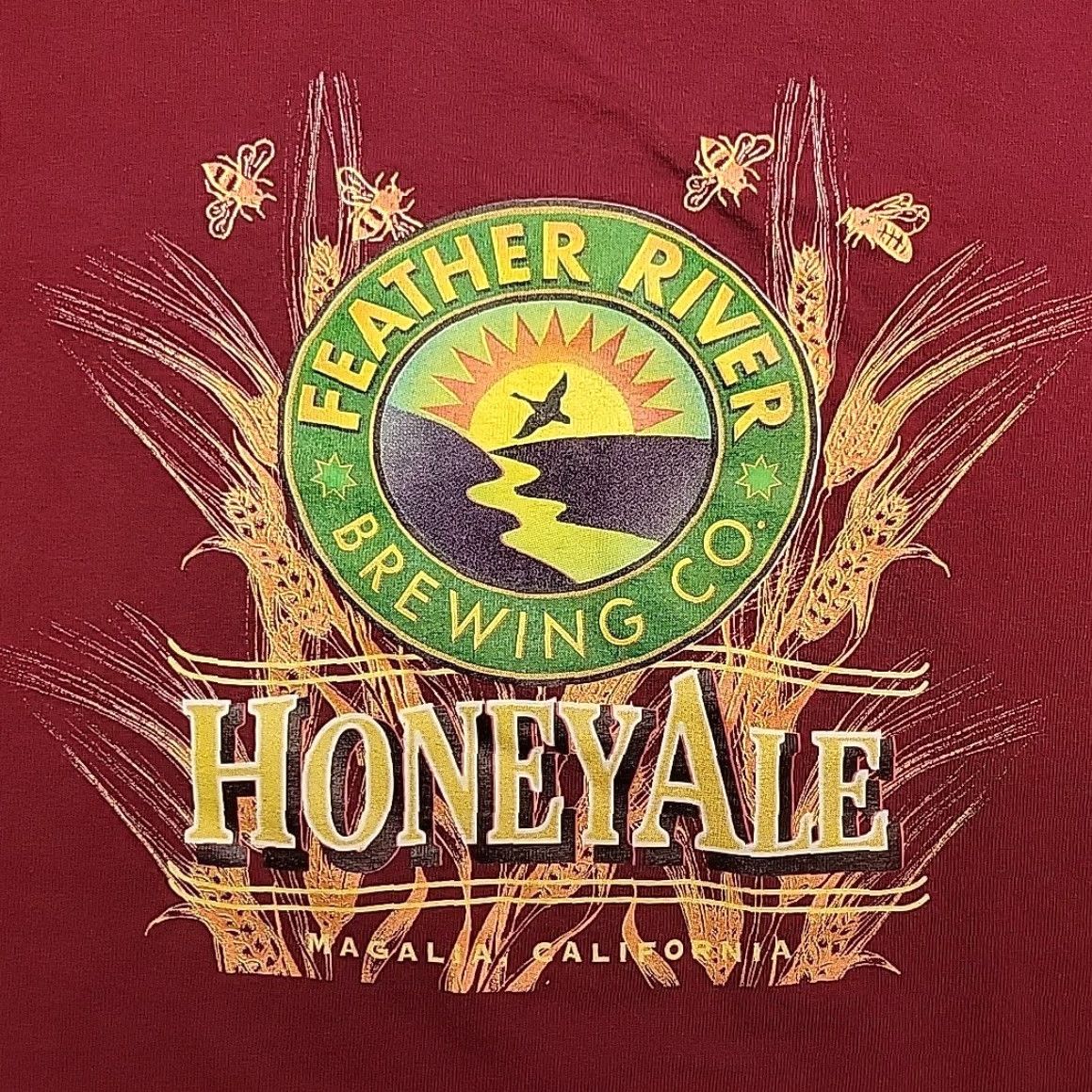 Fruit Of The Loom VINTAGE Feather River Brewing Shirt Mens XL Honey Ale Magalia California Logo Beer TEE Size US XL / EU 56 / 4 - 2 Thumbnail
