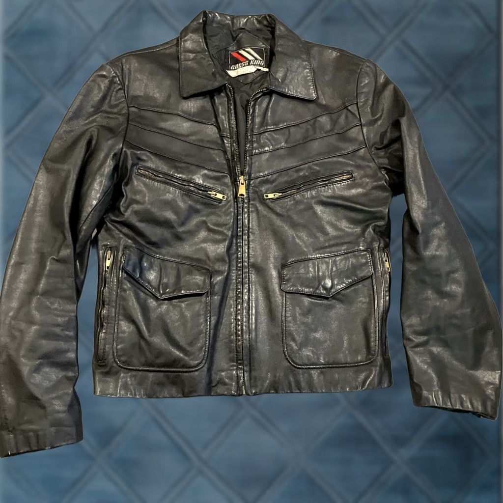 Vintage VINTAGE CHESS KING Leather Jacket Cafe Racer Size 44 Black Motorcycle Biker Grunge 70's Mens Slim Jacket Size US S / EU 44-46 / 1 - 1 Thumbnail