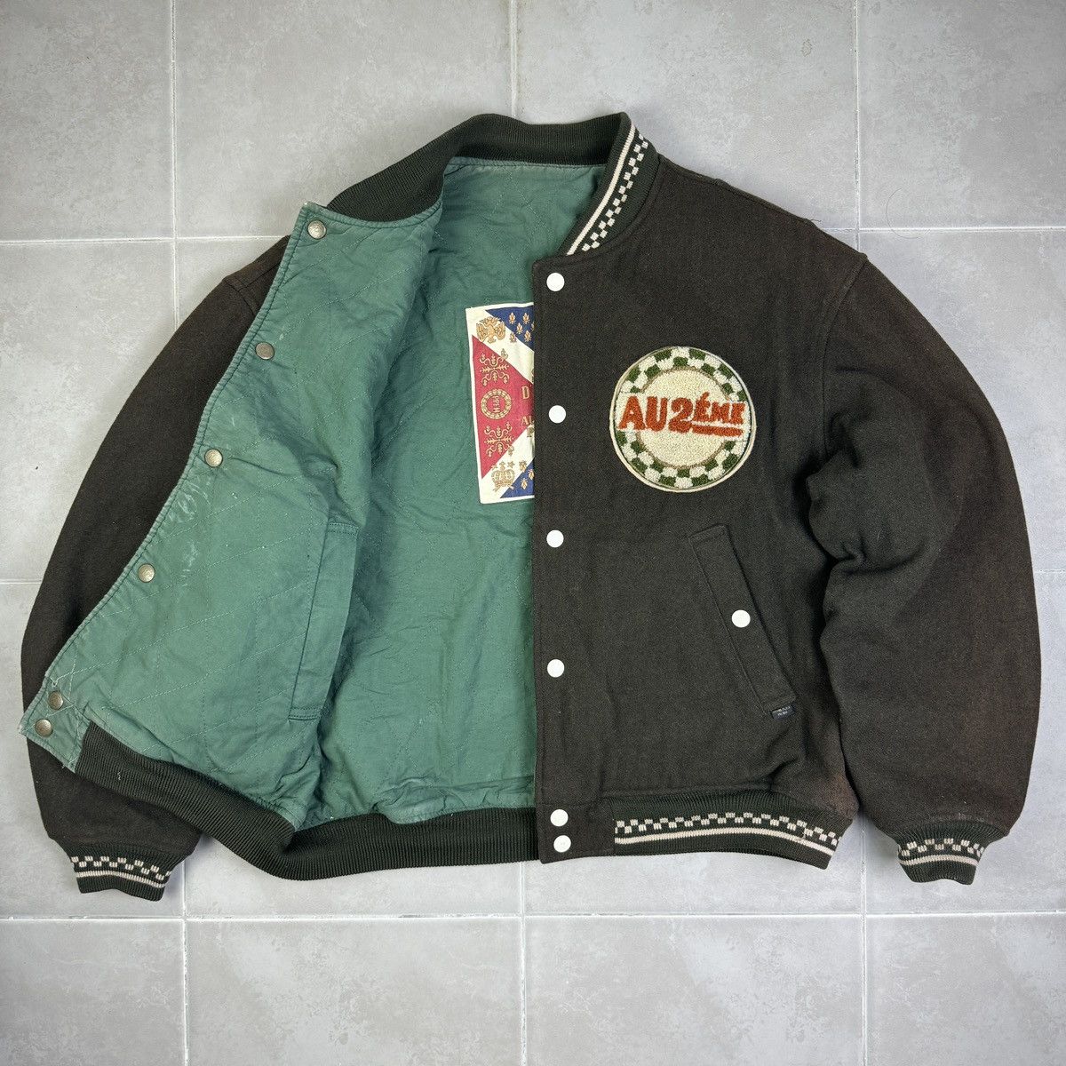 Japanese Brand Distressed Vintage PPFM Varsity Jacket Size US M / EU 48-50 / 2 - 1 Thumbnail