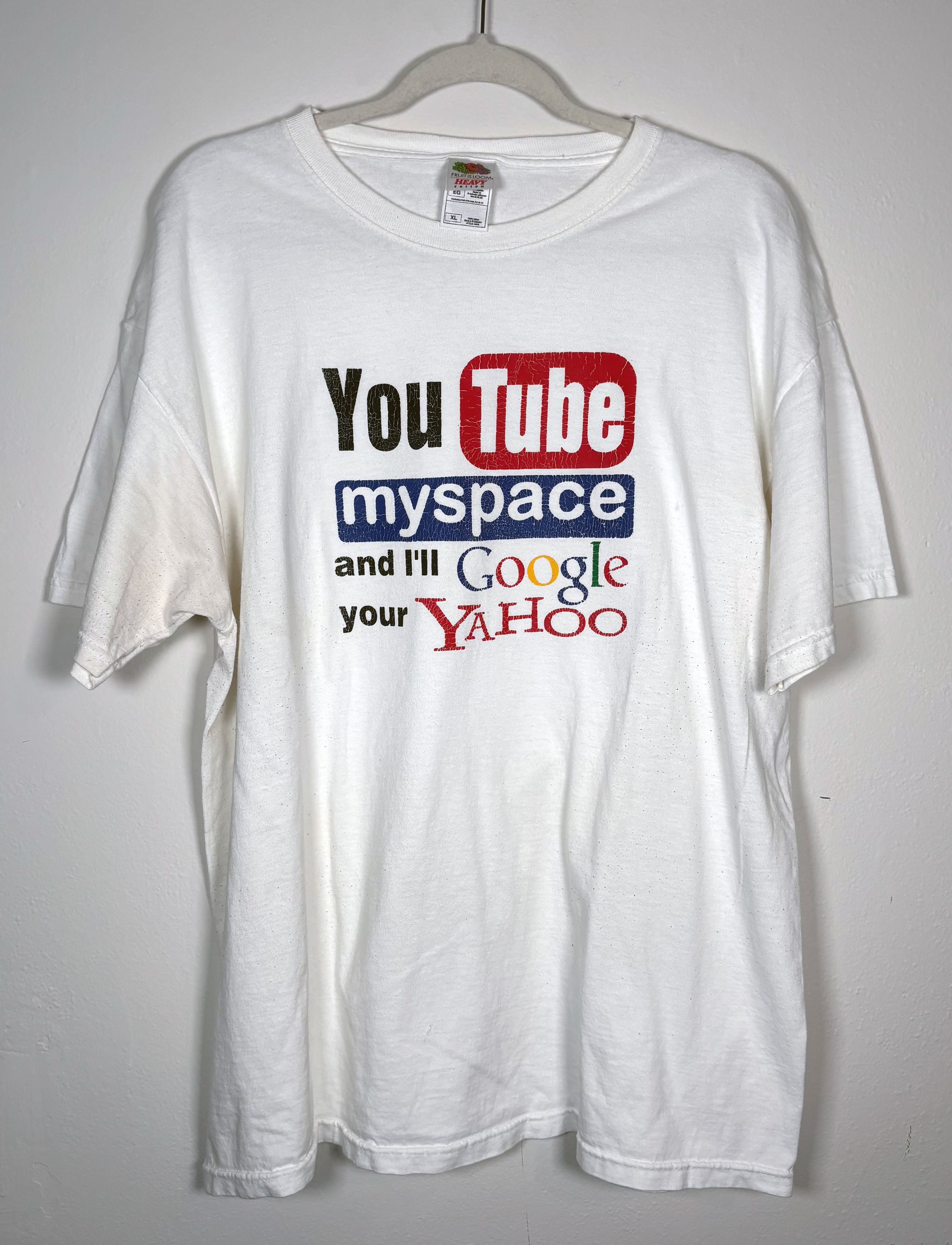 Vintage Vintage Internet Funny Slogan Shirt Youtube Myspace Google Size US XL / EU 56 / 4 - 1 Thumbnail