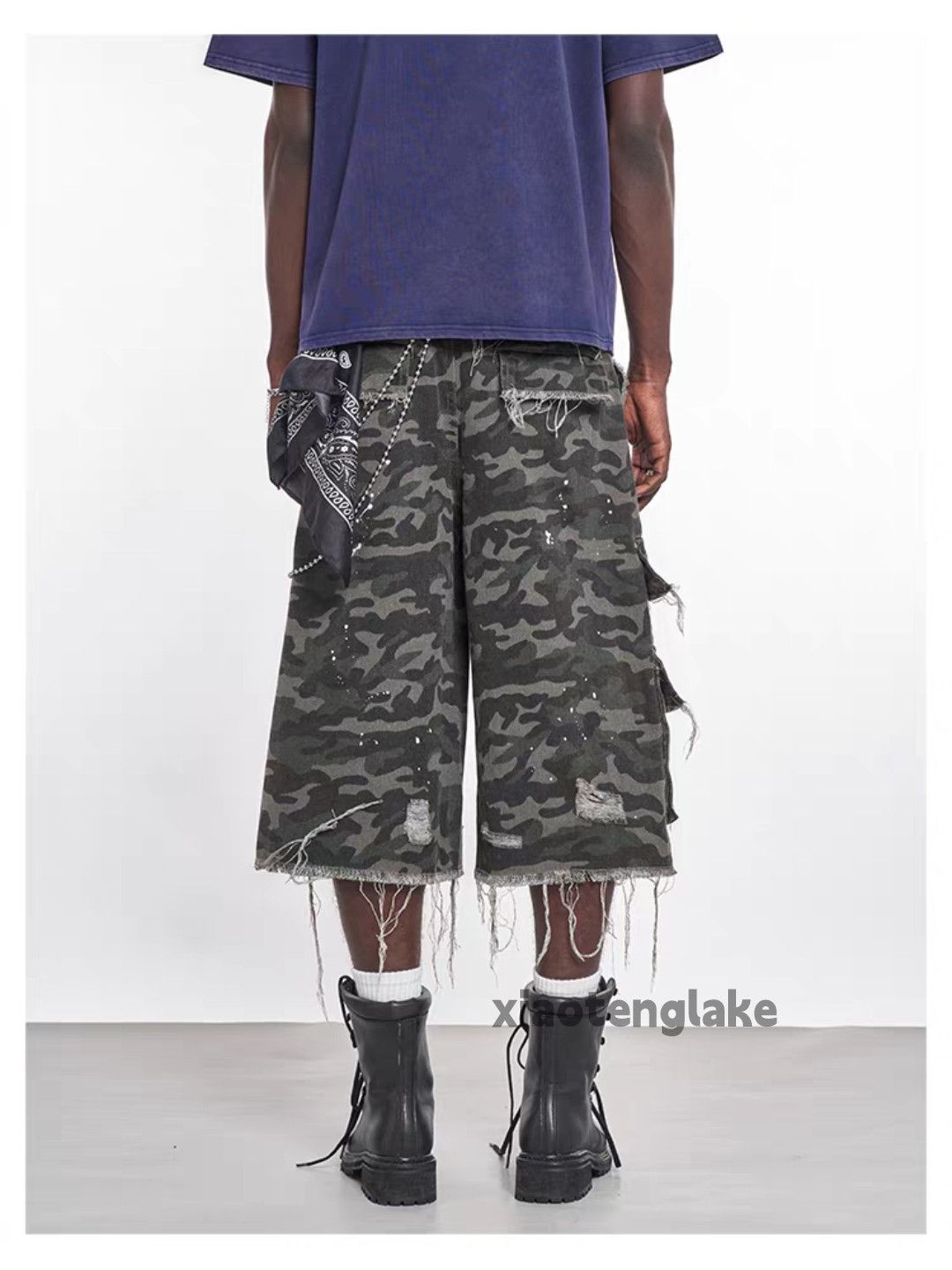 Designer Unisex outdoor utility military skate hiphop cargo shorts Size US 34 / EU 50 - 7 Thumbnail