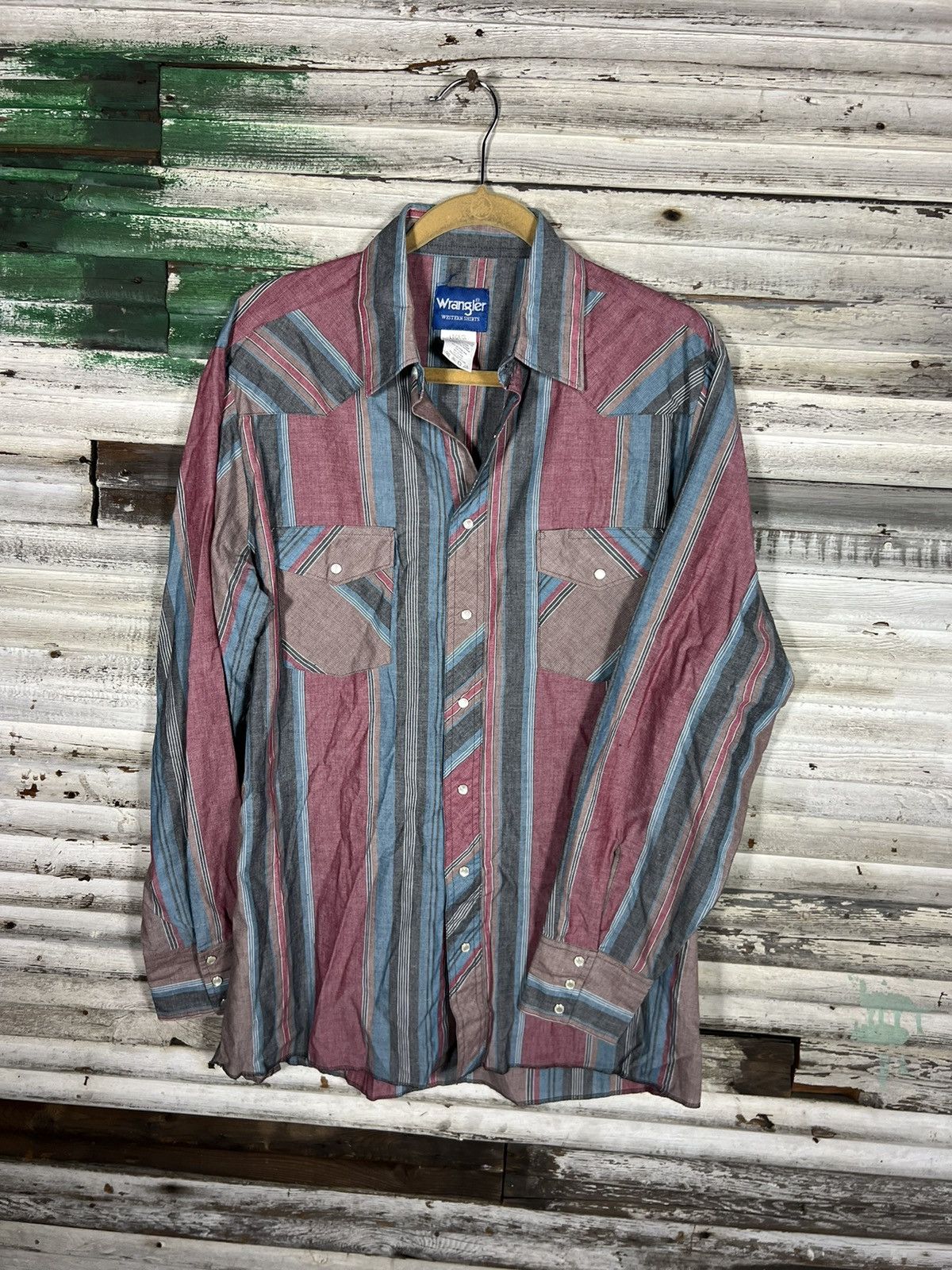 Vintage × Wrangler Vintage Wrangler Western Wear Shirt Size US L / EU 52-54 / 3 - 1 Thumbnail