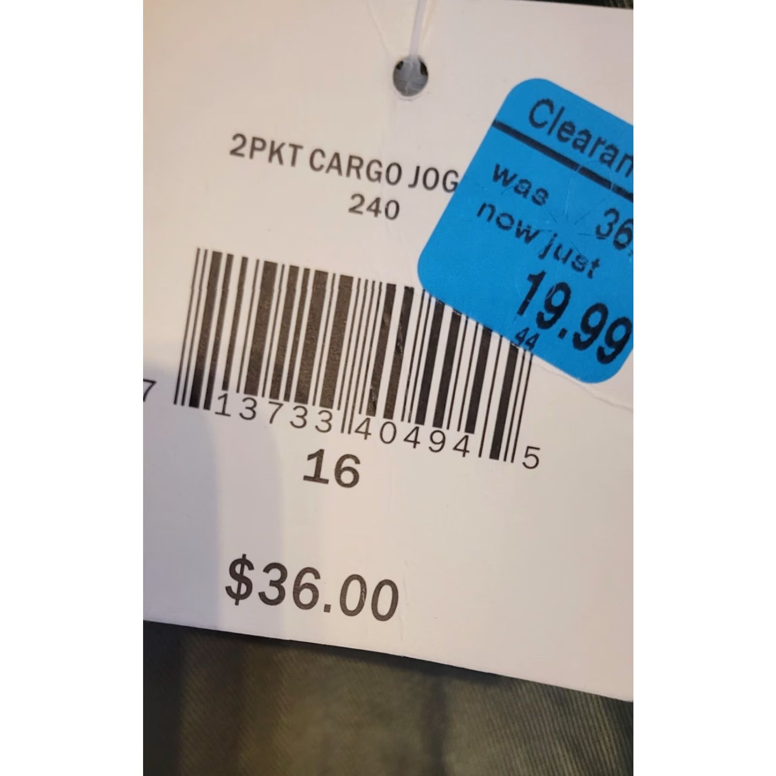 Olive Falls Creek Cargo Joggers Pants 16W Olive Khaki Women's Plus Size Fall Size 38" / US 16 / IT 52 - 4 Thumbnail