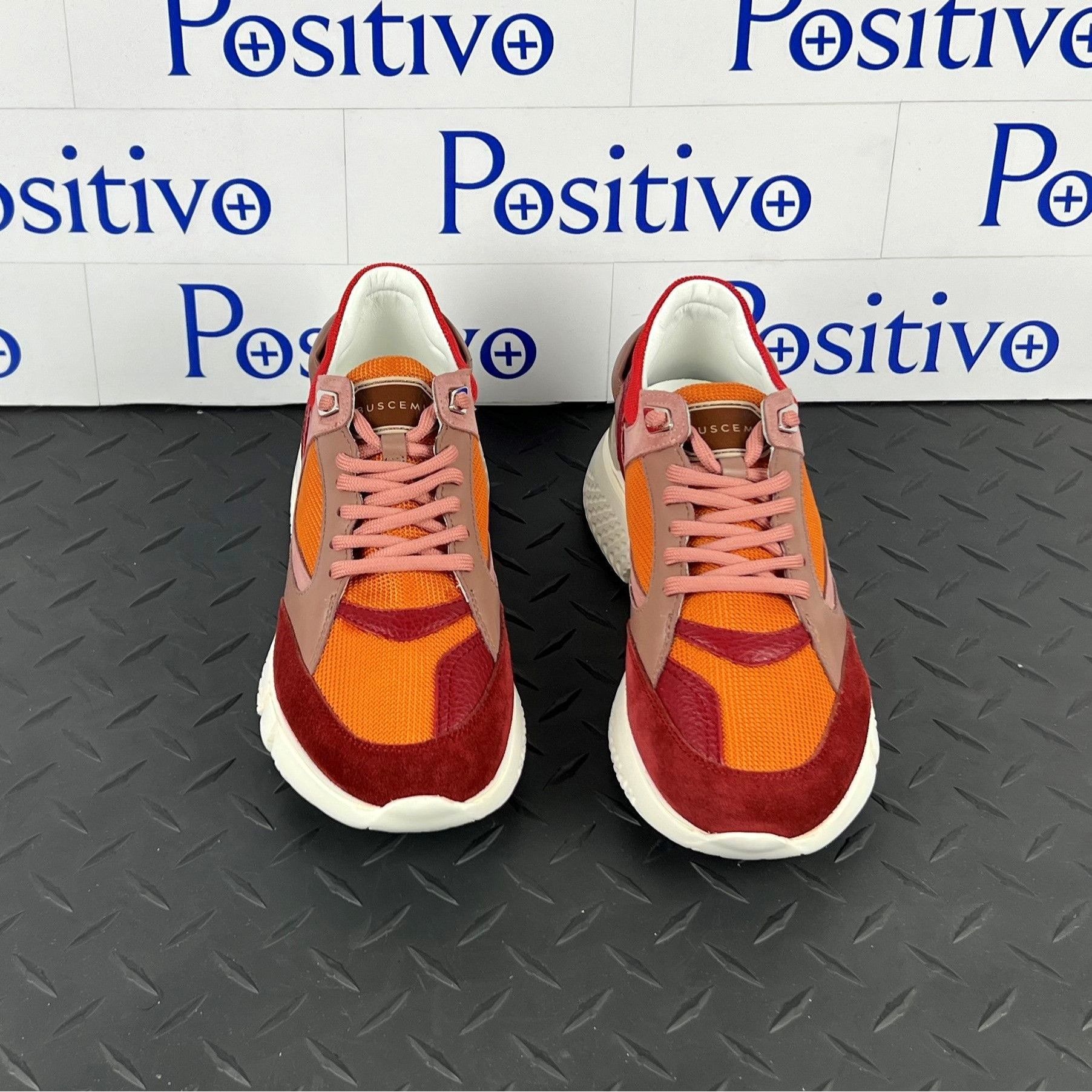 Buscemi Buscemi Veloce Scarlet/Orange Leather Sneakers US 7 SAMPLE Size US 7 / IT 37 - 3 Thumbnail