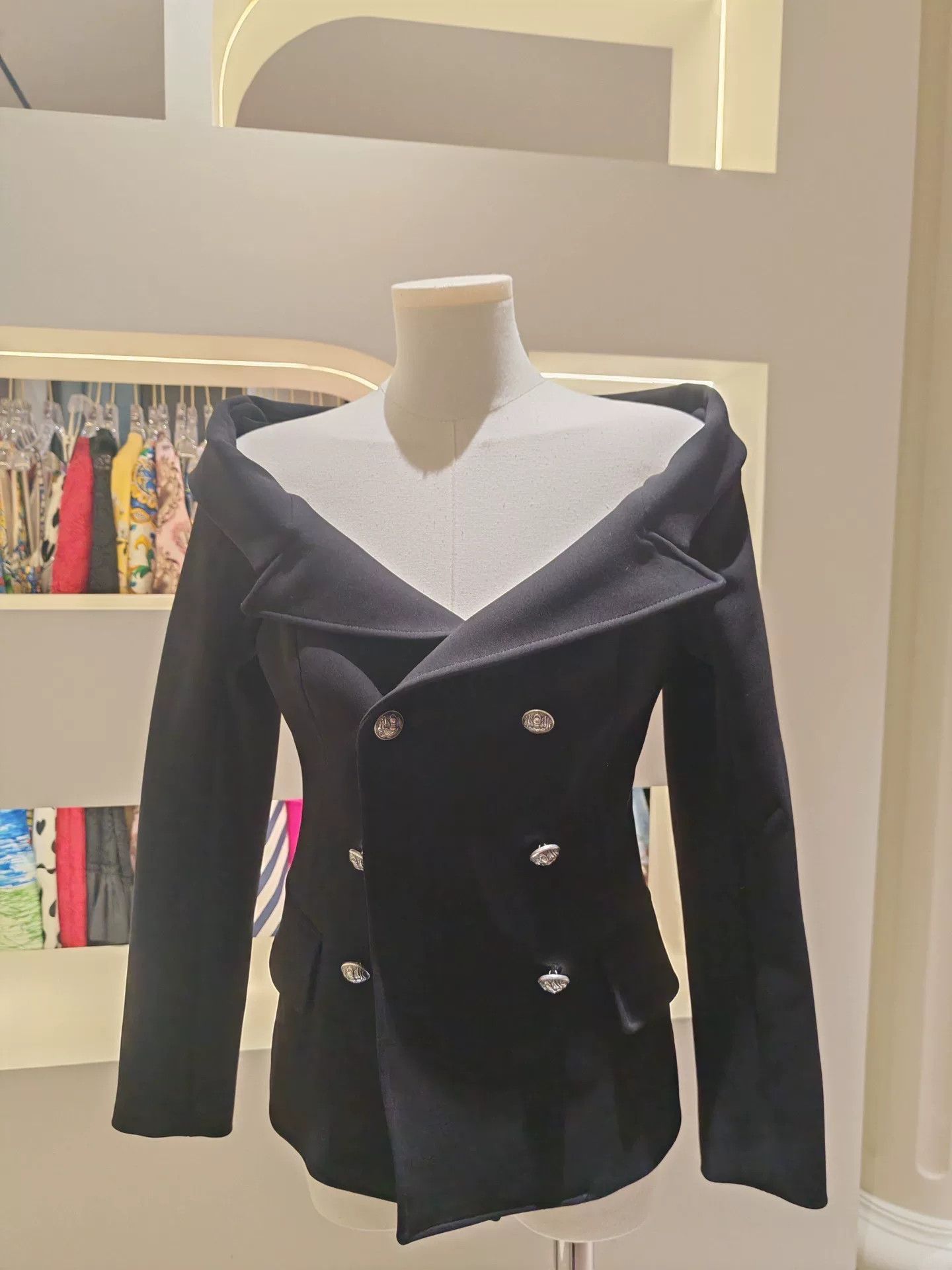 Faith Connexion Faith Connexion Black Drop Shoulder Blazer Size S / US 4 / IT 40 - 1 Thumbnail