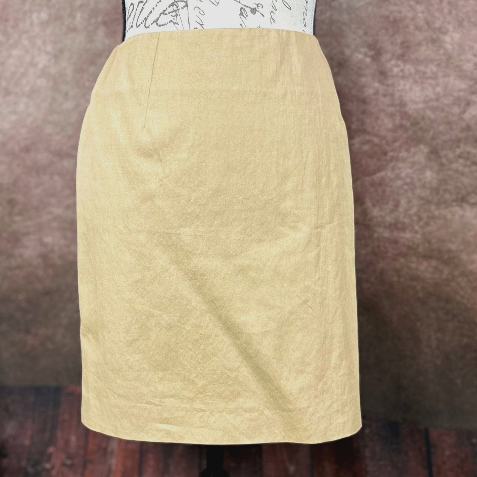 Cedric Charlier Cedric Charlier Knee Length Pencil Skirt Tan Size 8 Size M / US 6-8 / IT 42-44 - 2 Thumbnail