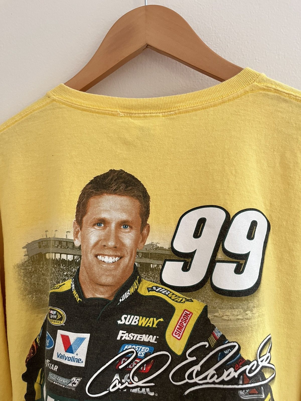 Chase Authentics × Vintage Vintage 00’s Carl Edwards #99 Nascar Racing T-Shirt Size US XL / EU 56 / 4 - 8 Thumbnail