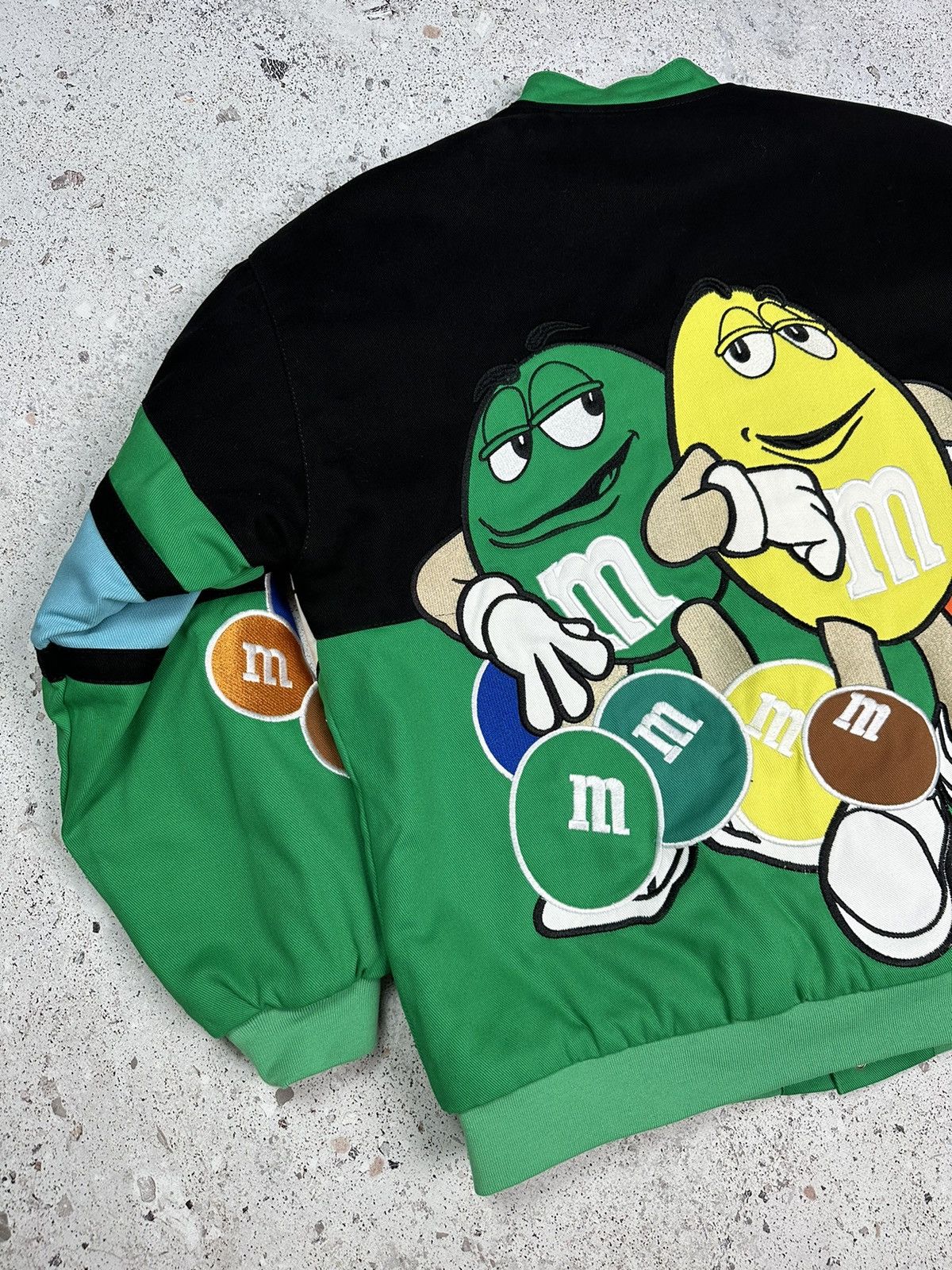 NASCAR × Vintage M&ms Nascar Formula uno F1 racing jacket moto Men XL green Size US XL / EU 56 / 4 - 12 Thumbnail
