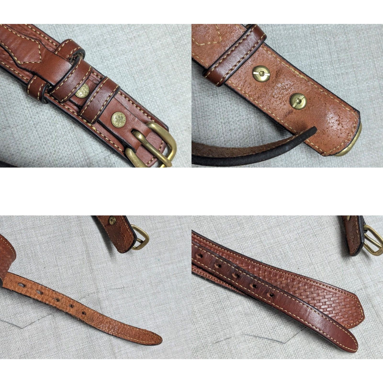 Vintage VINTAGE Amish Made Belts Western Belt Ranger Belt 48 Brown Tooled Leather USA Made Men Size 48/49 Belt Width 1-1/2" Cowboy Ranger Western Mens Size ONE SIZE - 8 Thumbnail