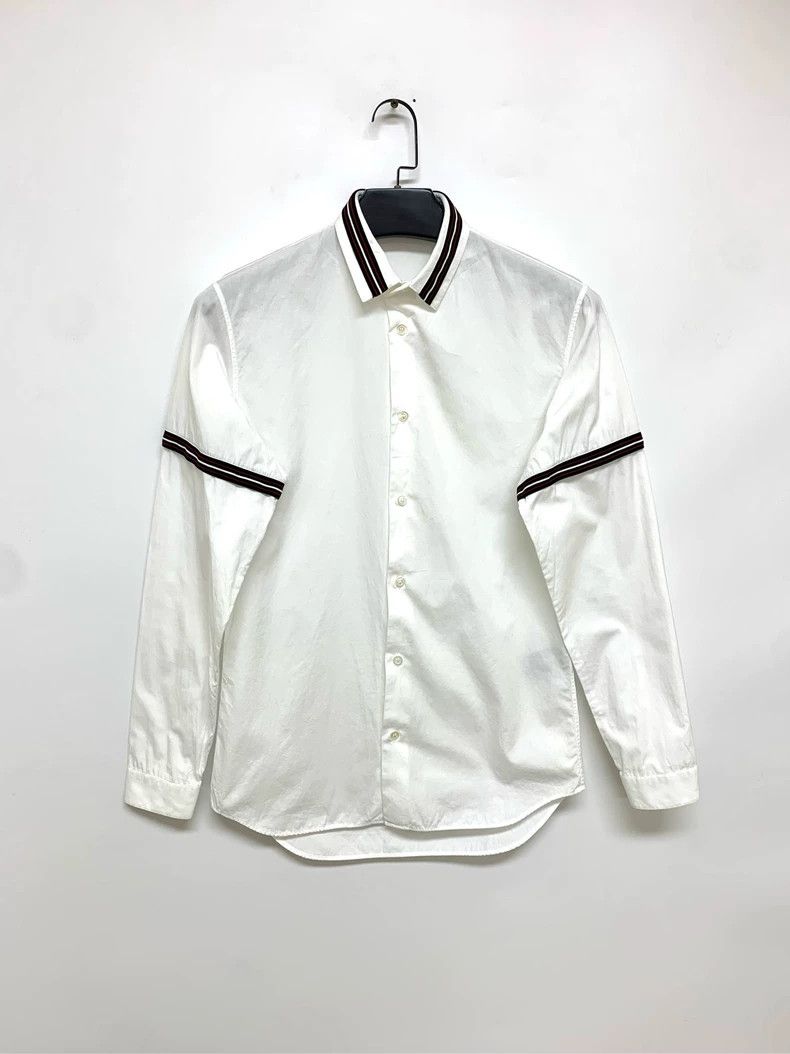 Dior Dior Size 38 White, black and red striped shirt 2502-Nexta Size US XXS / EU 40 - 1 Thumbnail