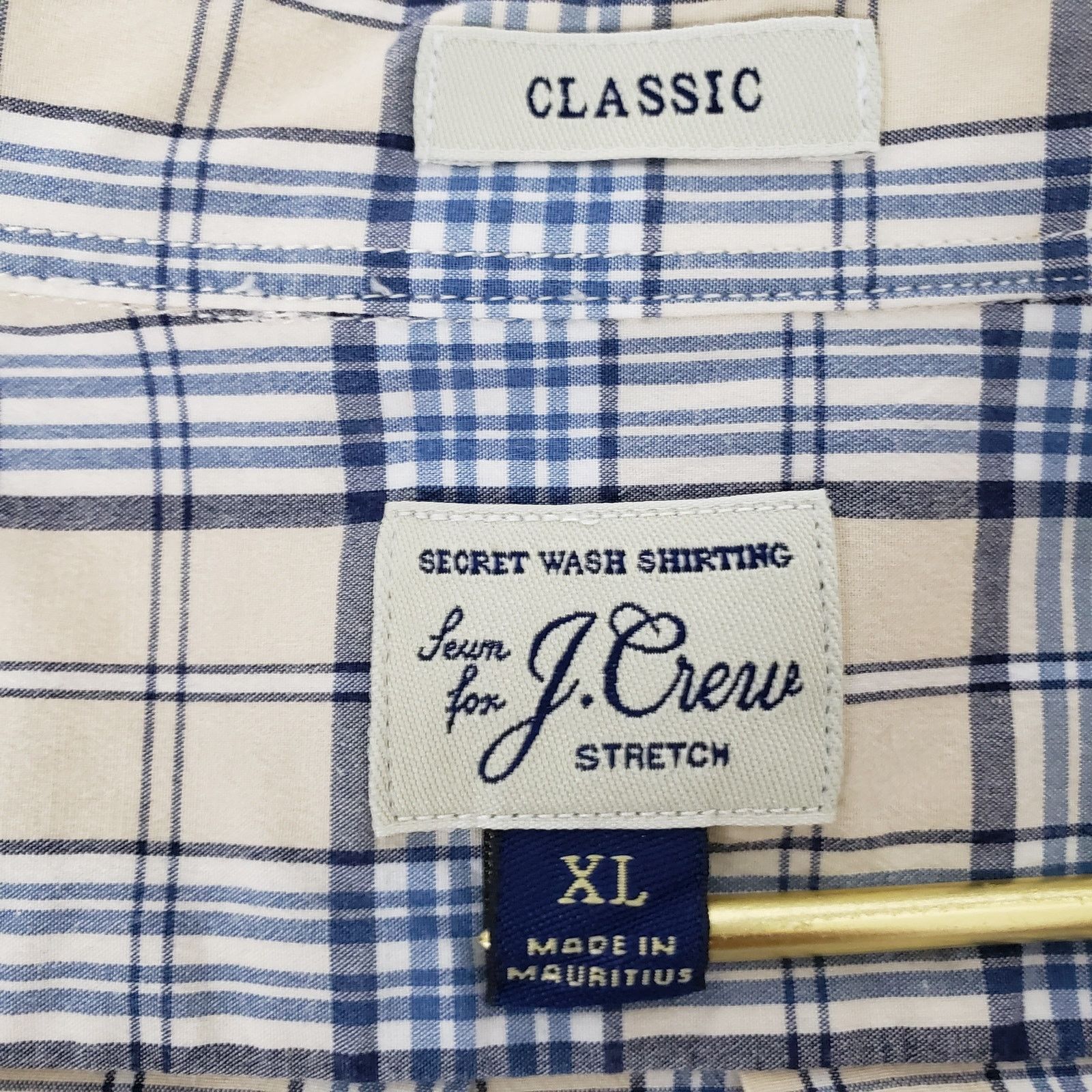 J.Crew J. Crew Secret Wash Shirt Stretch Plaid Check L/S Men XL Size US XL / EU 56 / 4 - 11 Thumbnail