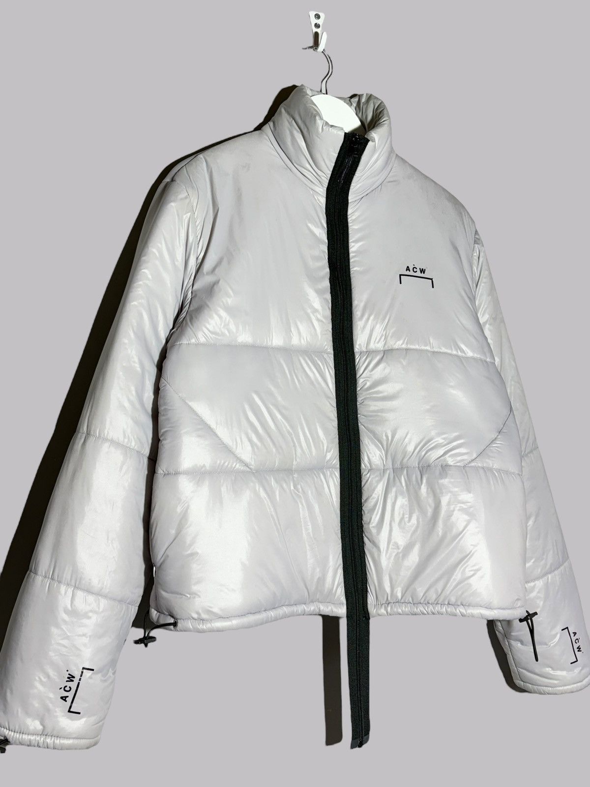 A-COLD-WALL* A Cold Wall Lilac Elongated Zip Detailed Logo Down Jacket Size US M / EU 48-50 / 2 - 3 Thumbnail