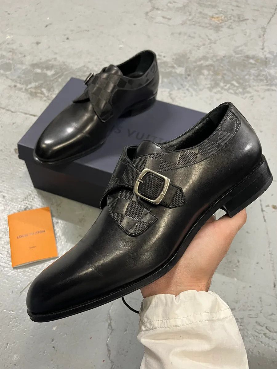 Louis Vuitton Louis Vuitton Buckle Black Leather Derby Shoes Size US 9 / EU 42 - 1 Thumbnail