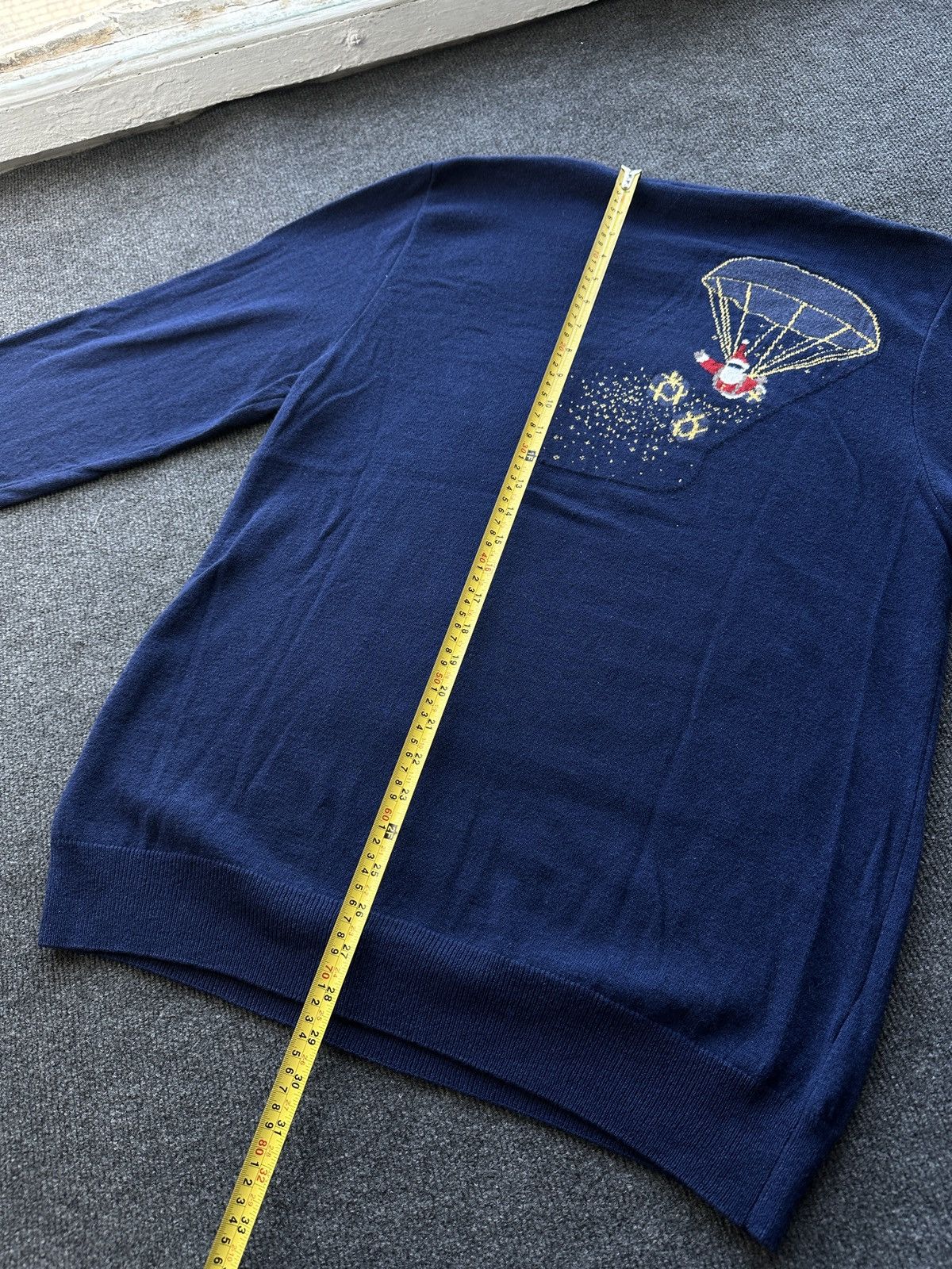 Breitling BREITLING 🚨 CHRISTMAS SANTA CLAUS BIG LOGO BLUE MEN SWEATER Size US XL / EU 56 / 4 - 13 Thumbnail