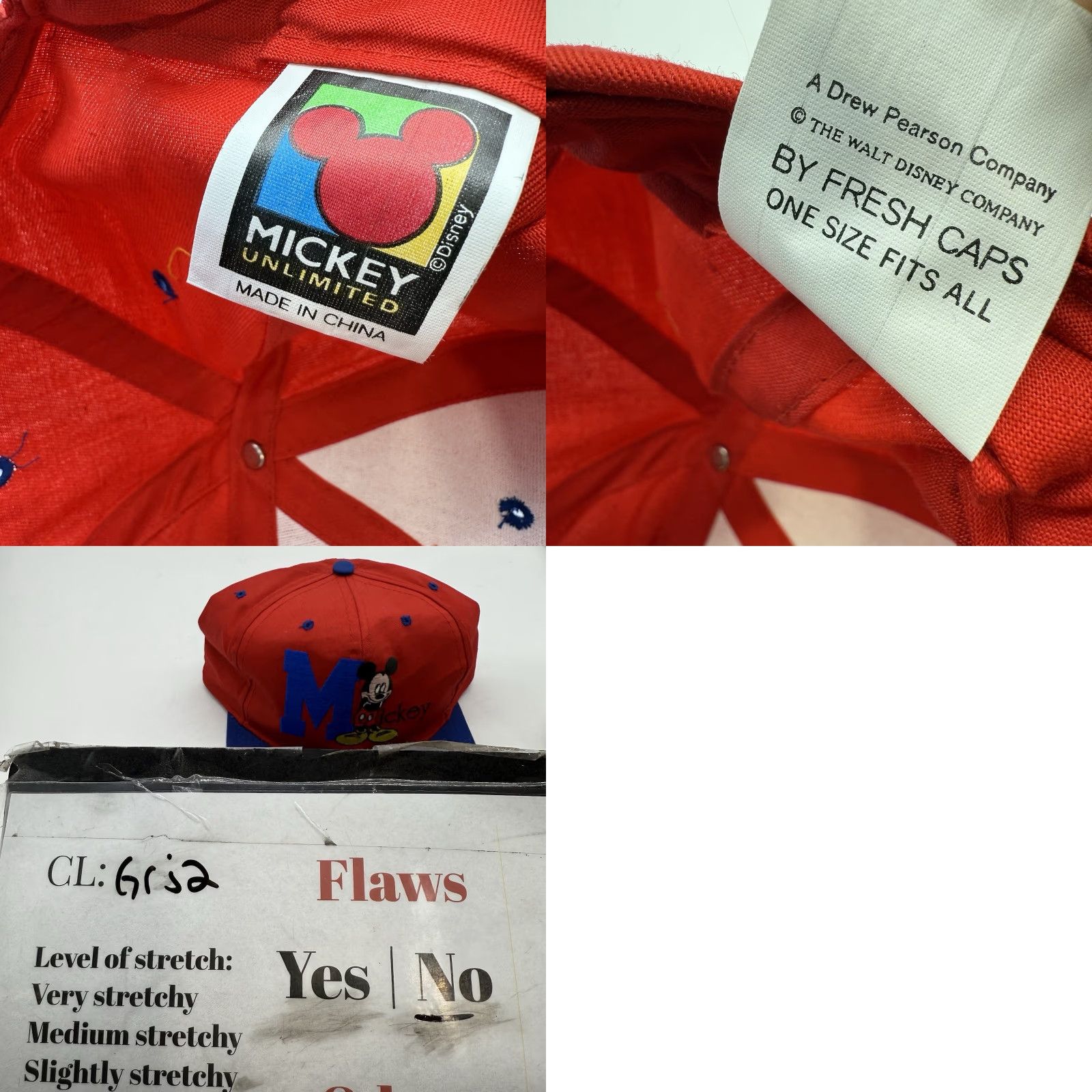 Mickey Unlimited VINTAGE Mickey Unlimited Mens Hat Snapback Disney Red Blue Size ONE SIZE - 8 Thumbnail
