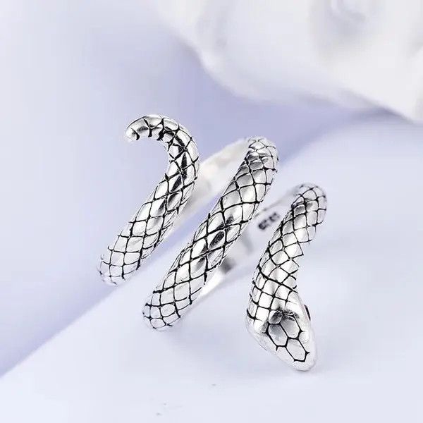 Other Sterling Silver Snake Rings Size ONE SIZE - 2 Thumbnail