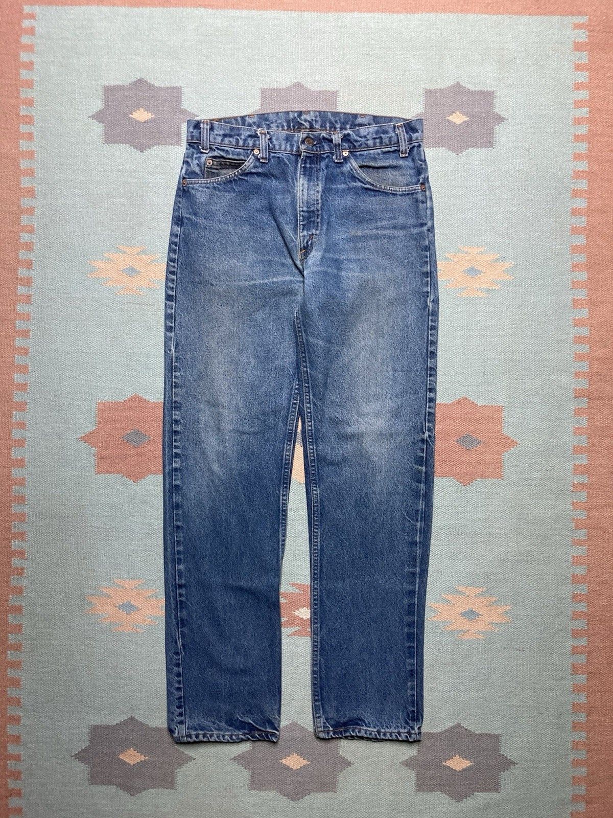 Levi's × Vintage 1980s Levi’s 505 0217 jeans faded denim dark indigo 33x32 Size US 33 - 1 Thumbnail