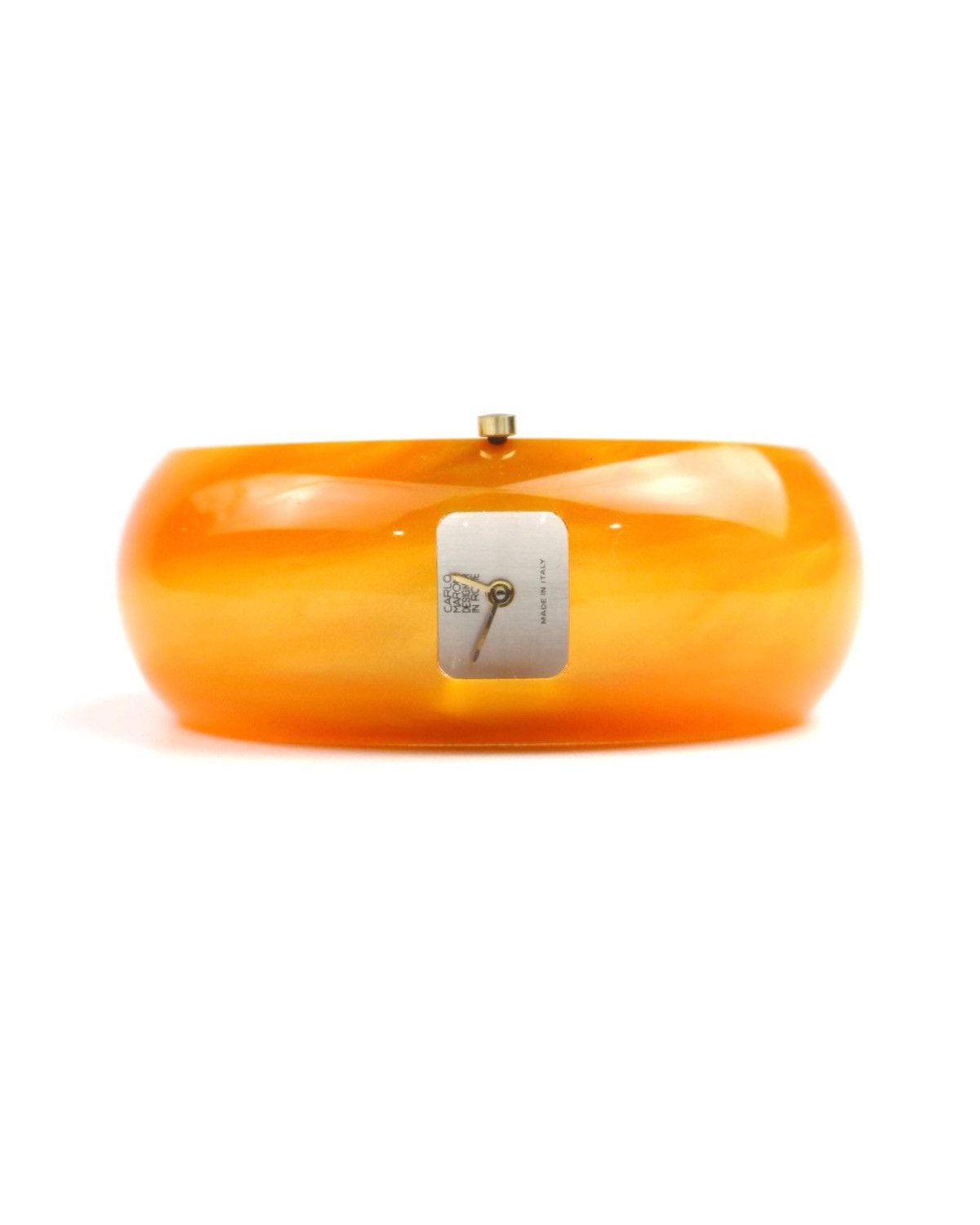 Vintage 1990S CARLO MARONI HONEY RESIN BANGLE WATCH Size ONE SIZE - 3 Thumbnail