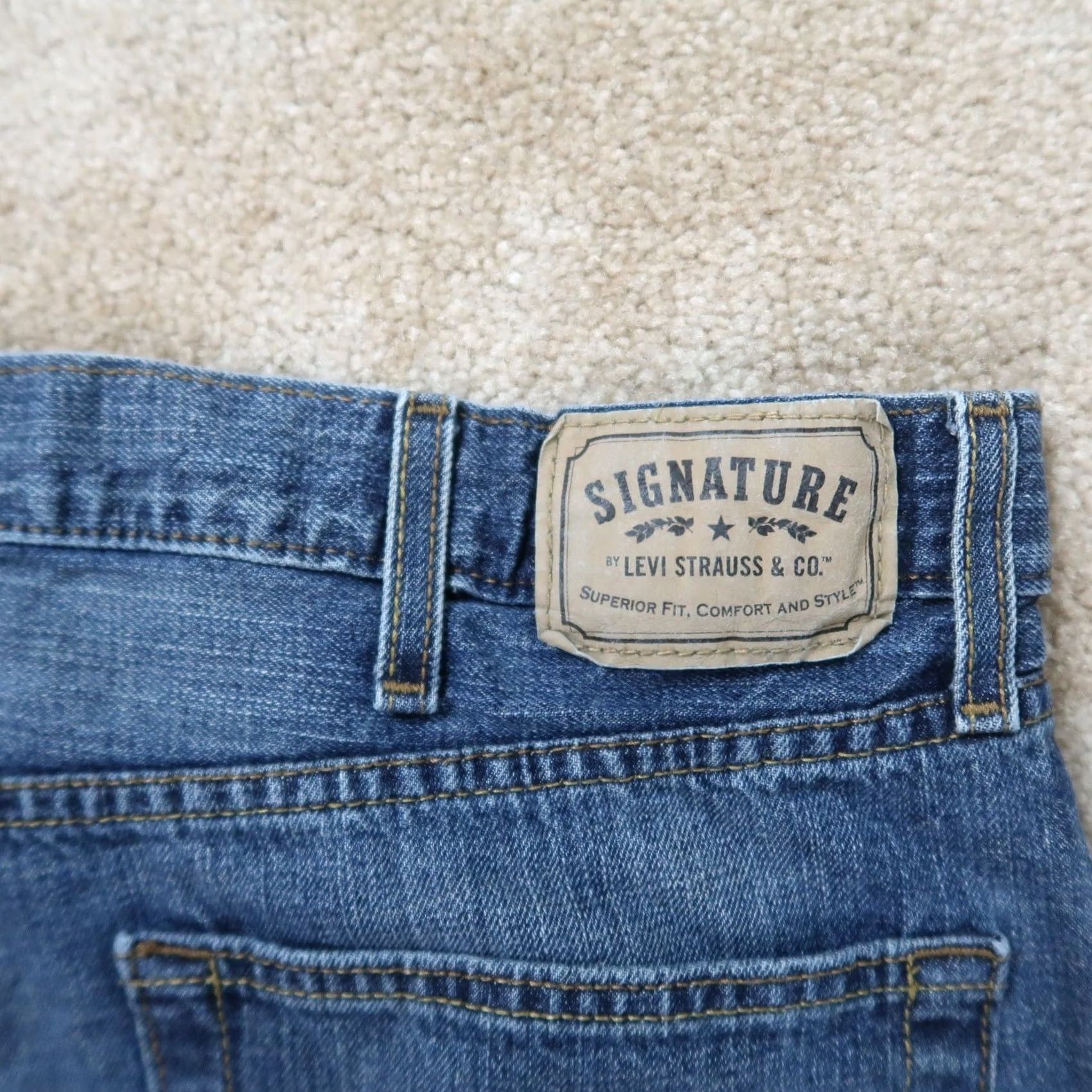 Levi's Levi's Signature Relaxed Straight Leg Jeans Men's 42x30 Blue Denim Baggy Size US 42 / EU 58 - 5 Thumbnail