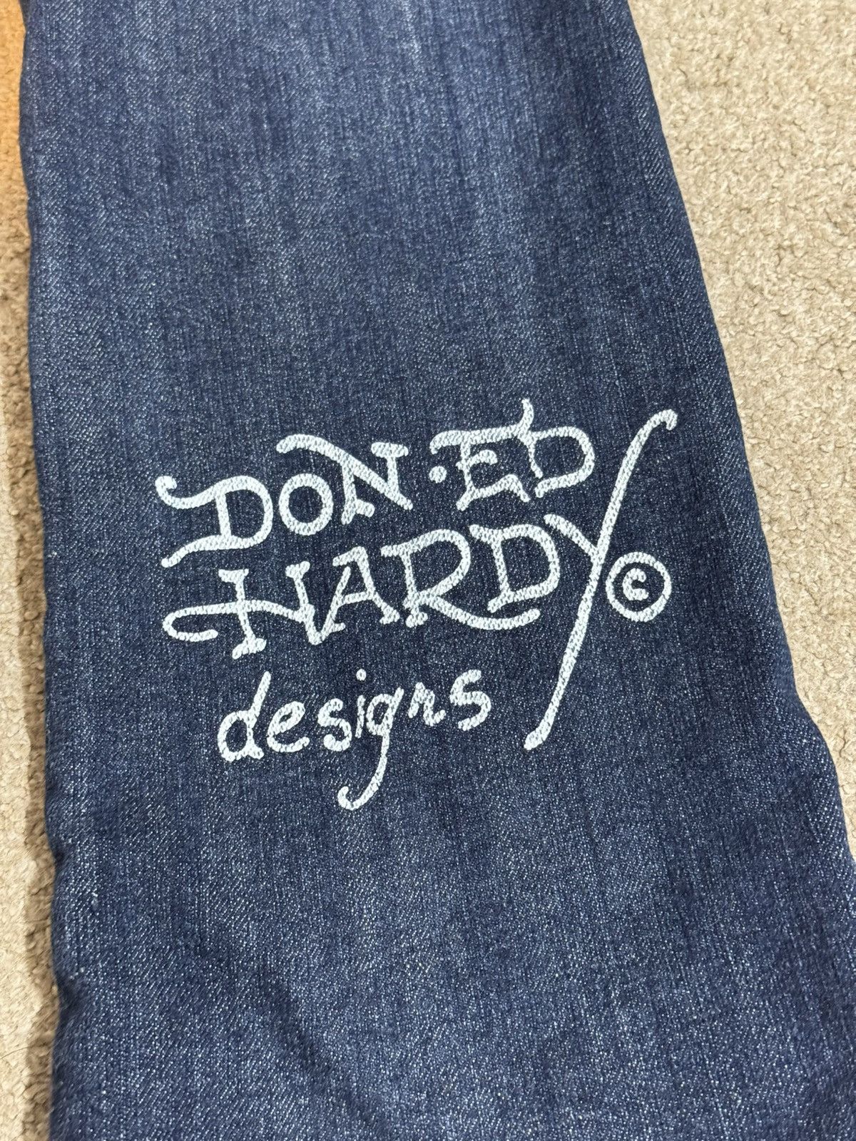 Ed Hardy × Vintage Vintage and Y2K Women’s Ed Hardy Embroidered Low Rise Jeans Size 29" - 7 Thumbnail