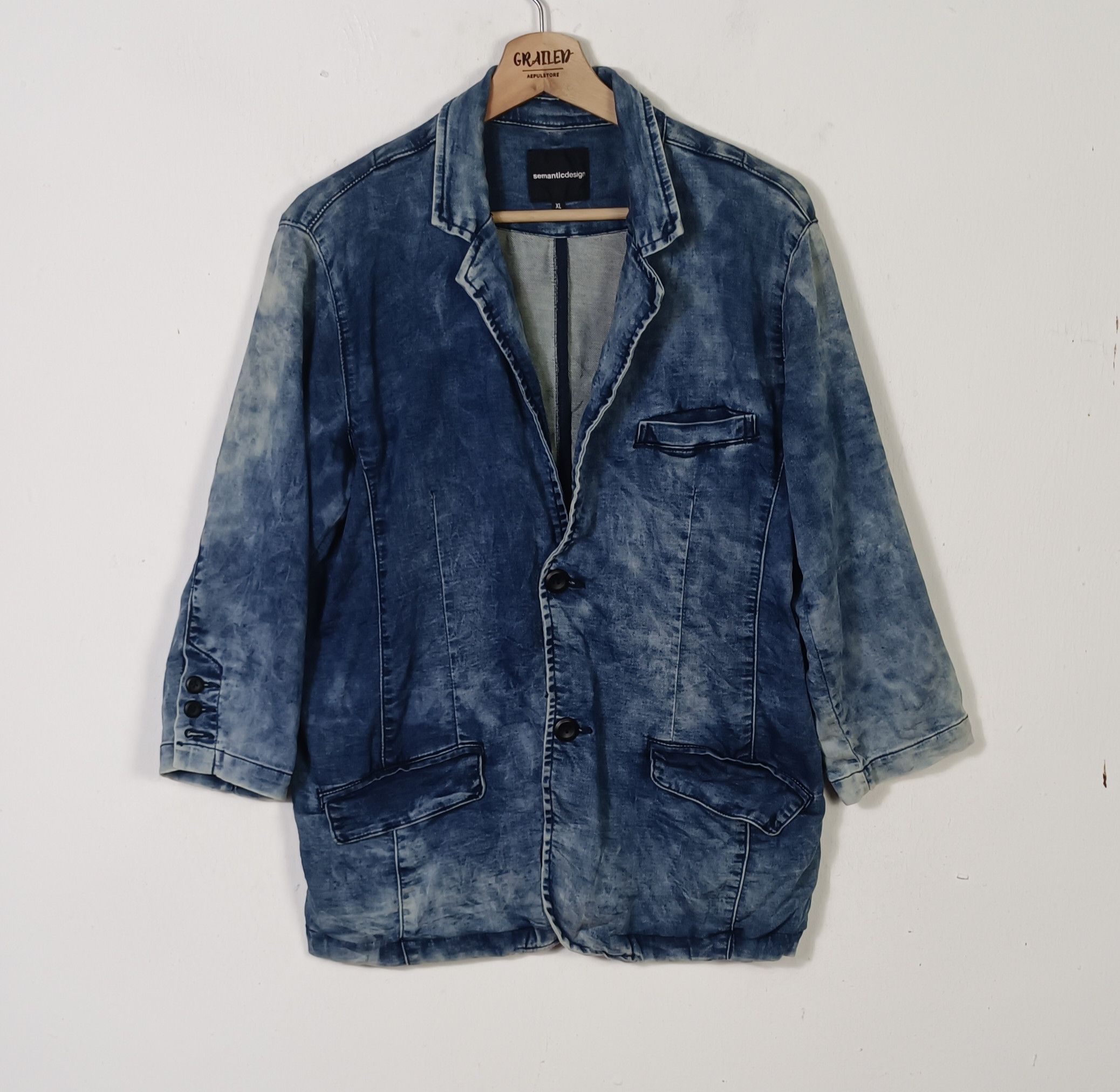 semanticdesign Semantic Design 3/4 Sleeve Denim Jacket Size US L / EU 52-54 / 3 - 1 Thumbnail