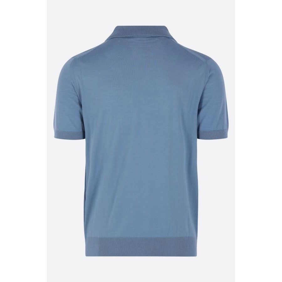 Prada PRADA Superfine Wool Navy Polo Shirt New & Authentic (Men's Size US XL / EU 56 / 4 - 2 Thumbnail