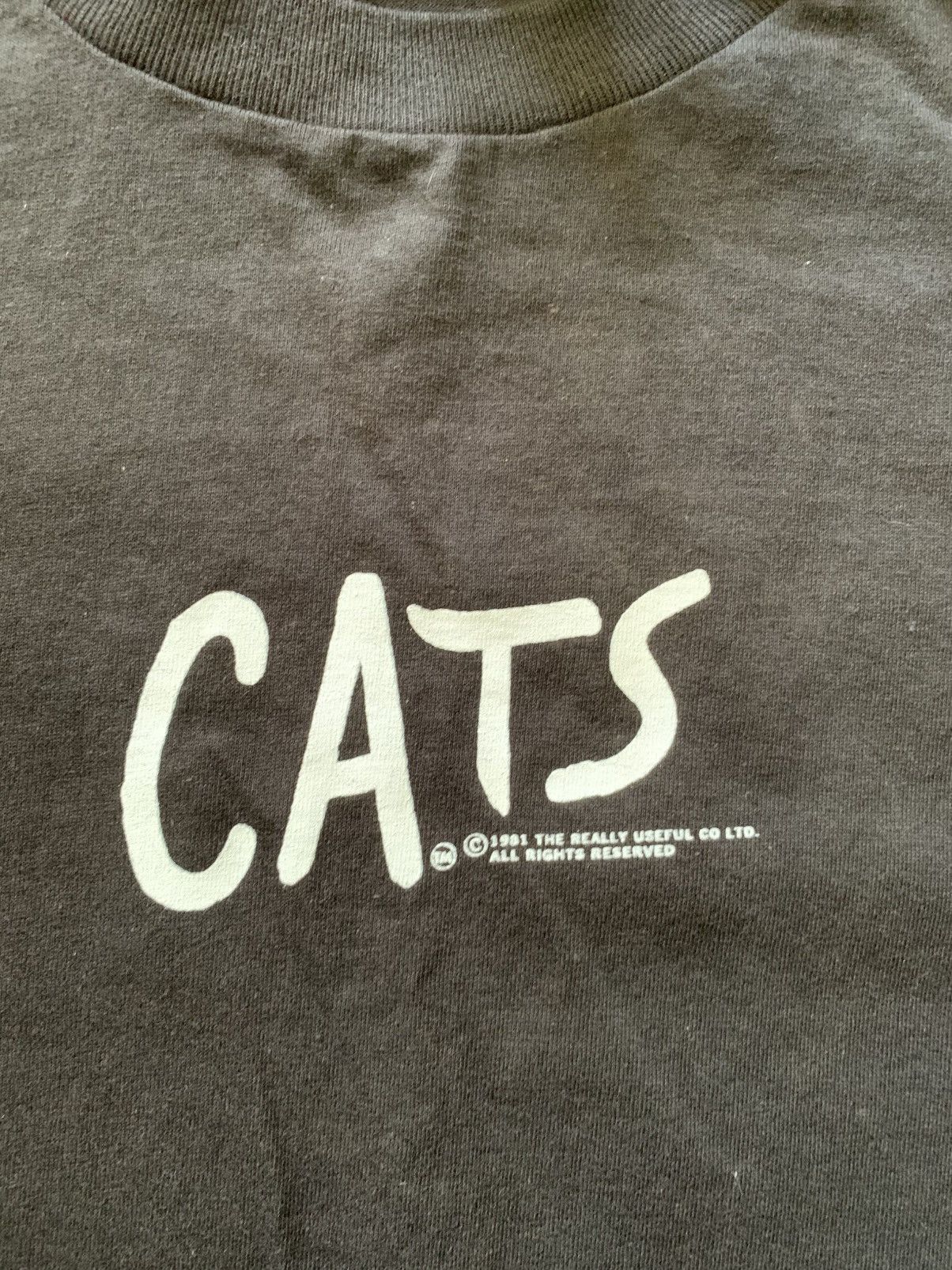 Vintage Vintage 1981 Cats The Musical Single Stitch Black Graphic Size US XL / EU 56 / 4 - 8 Thumbnail
