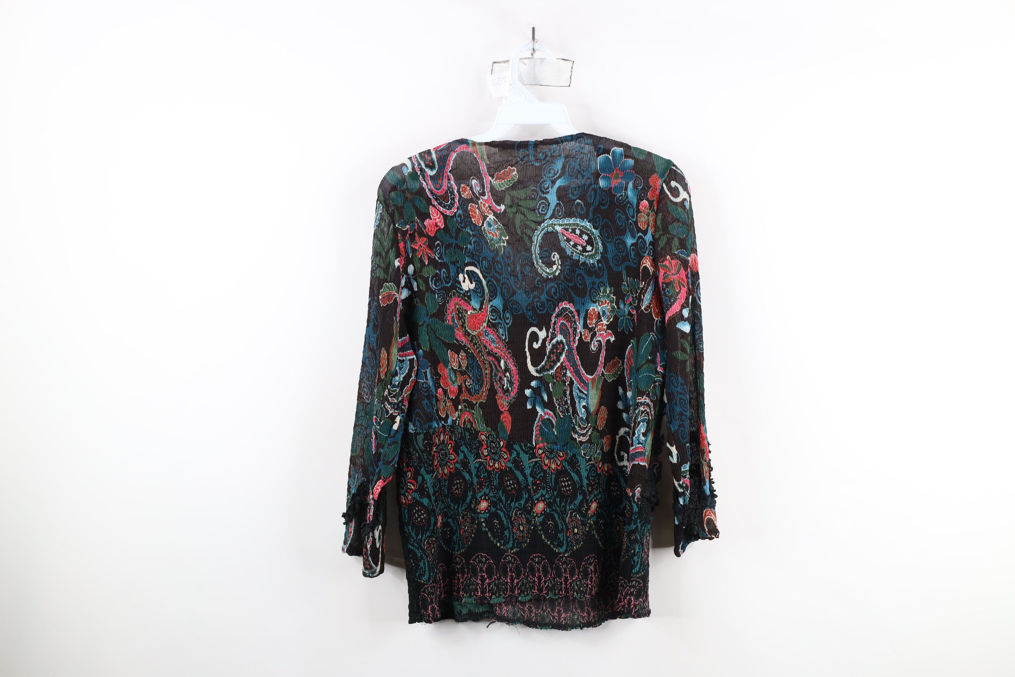 Vintage Vintage 90s Y2K Babydoll Bella Fairy Flower Shirt Top Size XL / US 12-14 / IT 48-50 - 13 Thumbnail