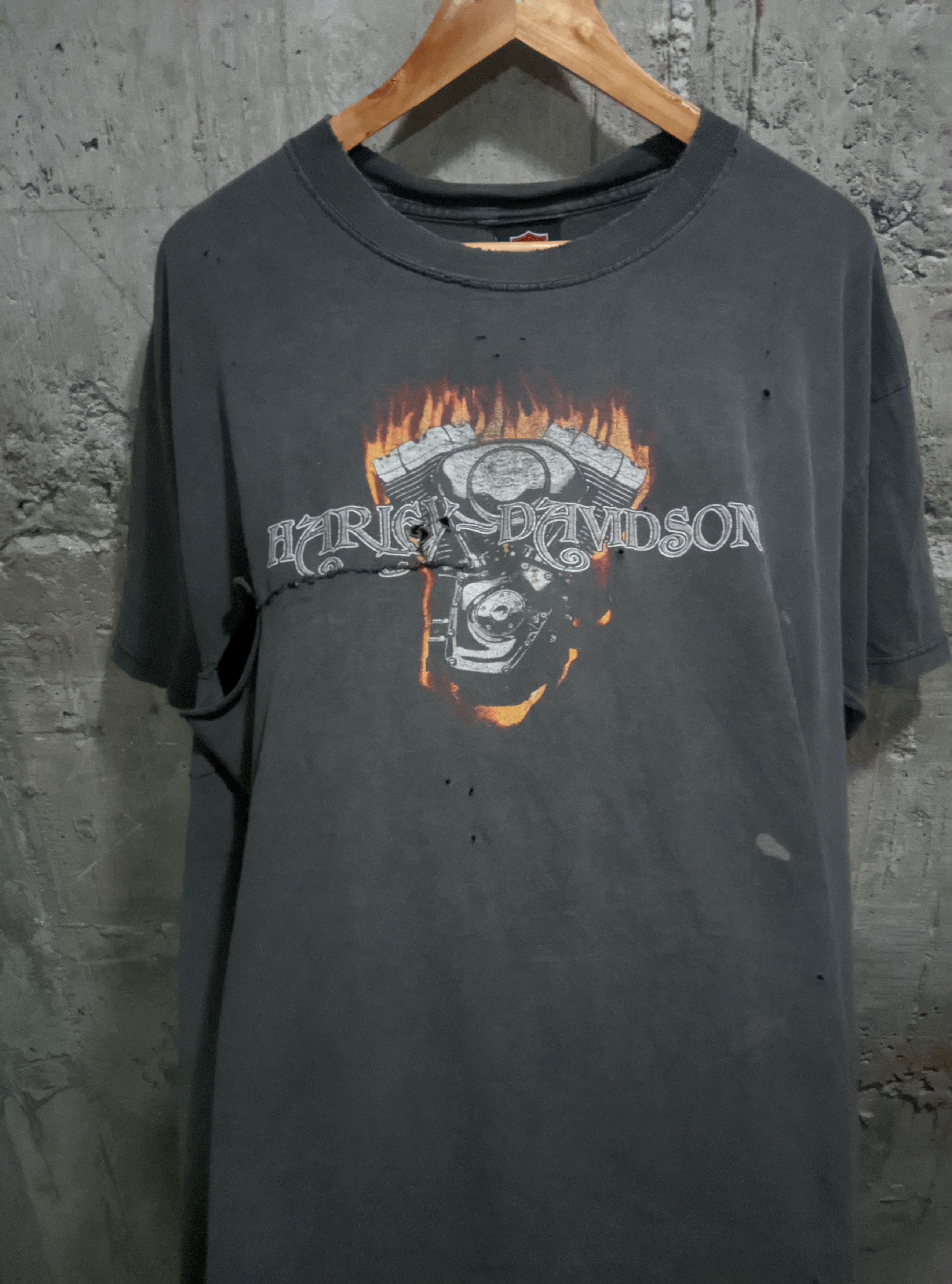 Harley Davidson Vintage 90s thrashed Harley Davidson distress grunge WCC ERD Size US XL / EU 56 / 4 - 4 Thumbnail