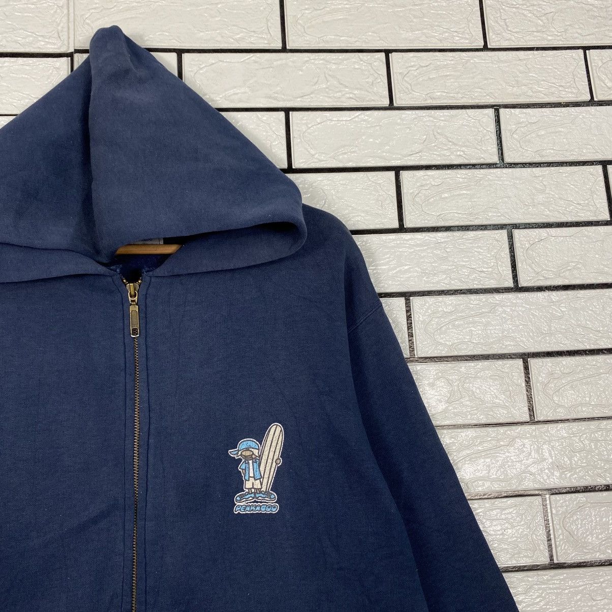 Japanese Brand 📌Vintage Zipper Sweater Peakaboo Surf Skatebord Big Logo Size US M / EU 48-50 / 2 - 8 Thumbnail