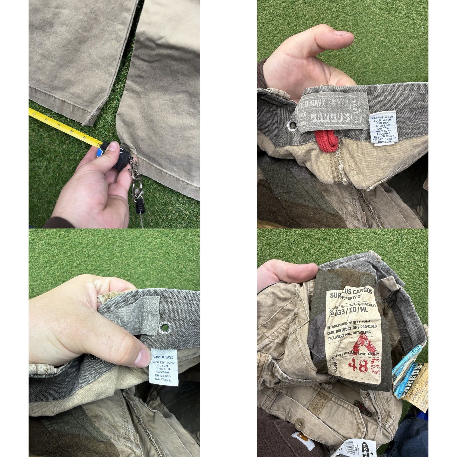 Old Navy Old Navy Cargo Pants Mens 32x32 Green Baggy Military Paratrooper Surplus Vintage Size US 33 - 8 Thumbnail