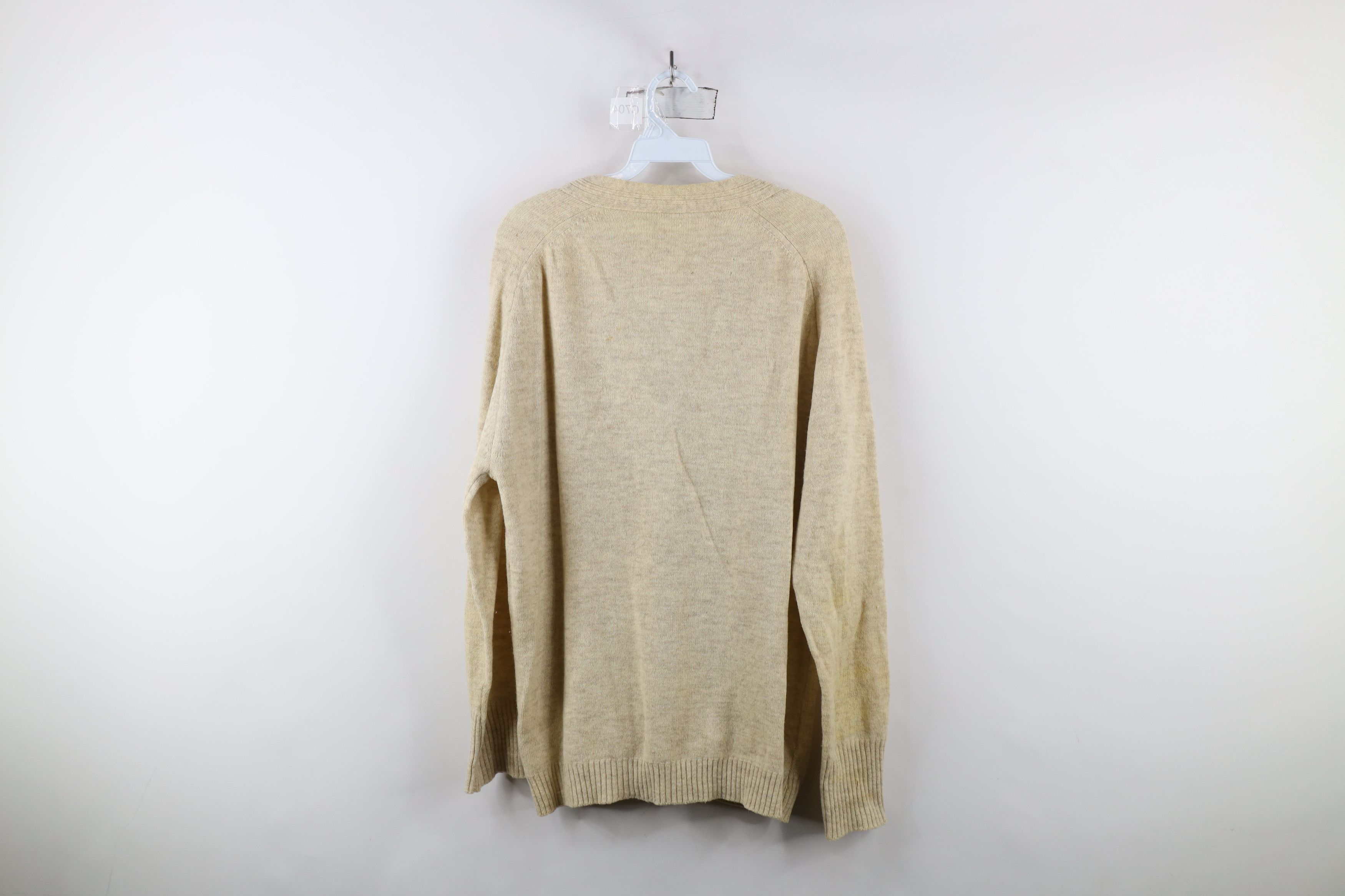 Vintage Vintage 50s Streetwear Blank Wool Knit Cardigan Sweater Size US M / EU 48-50 / 2 - 13 Thumbnail