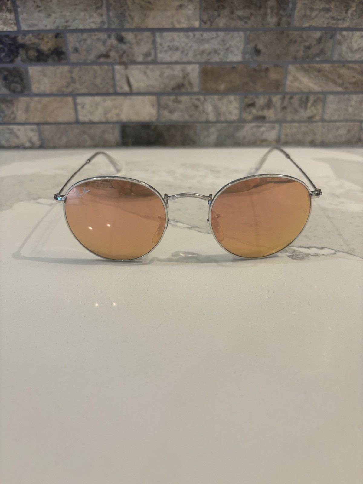 RayBan Ray Ban RB3447 Round Metal Polished Silver Size ONE SIZE - 5 Thumbnail