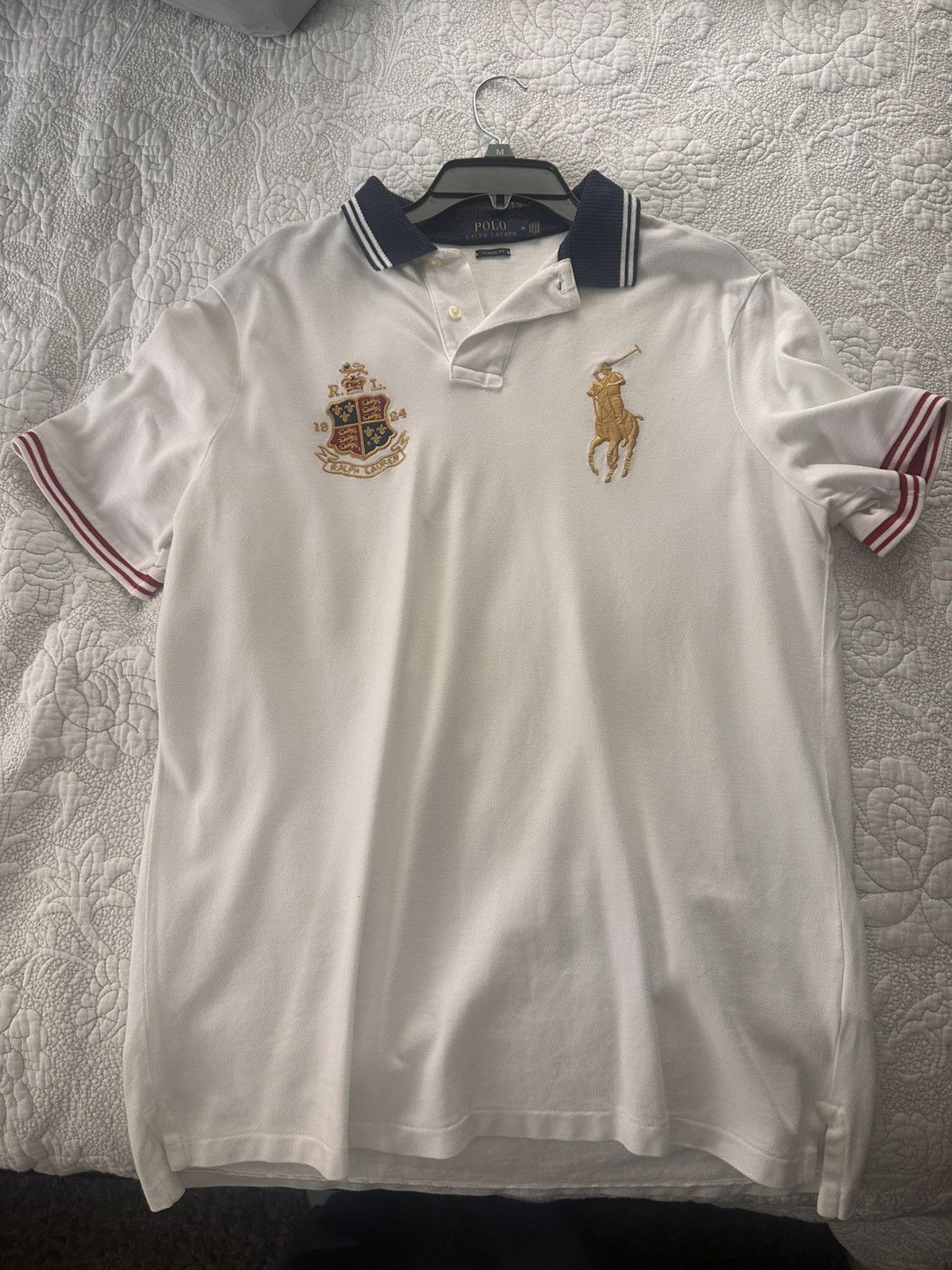 Polo Ralph Lauren white big pony and crest polo Size US M / EU 48-50 / 2 - 1 Preview