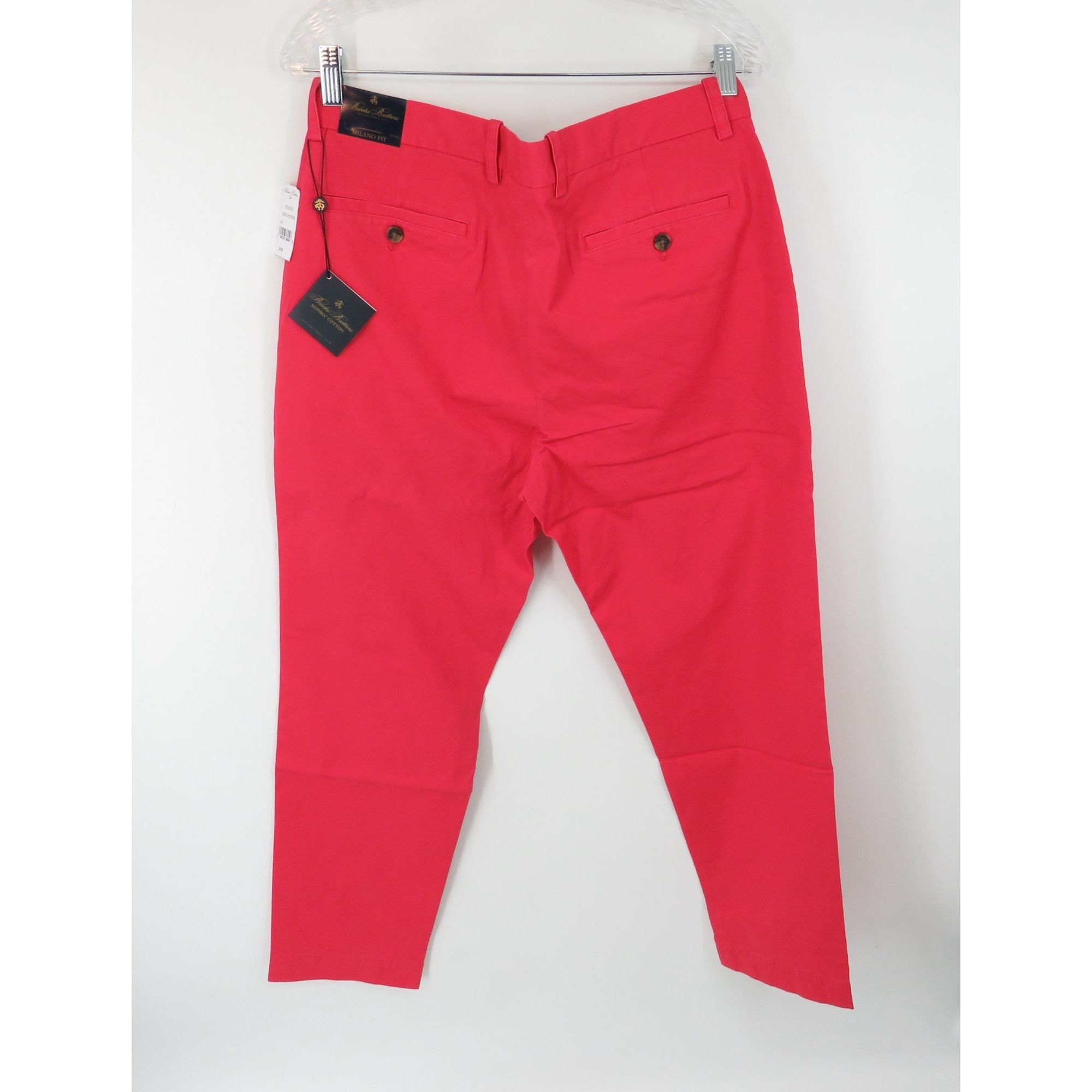 Brooks Brothers Brooks Brothers Milano Fit Red Supima Cotton Stretch Chinos Size US 34 / EU 50 - 2 Thumbnail
