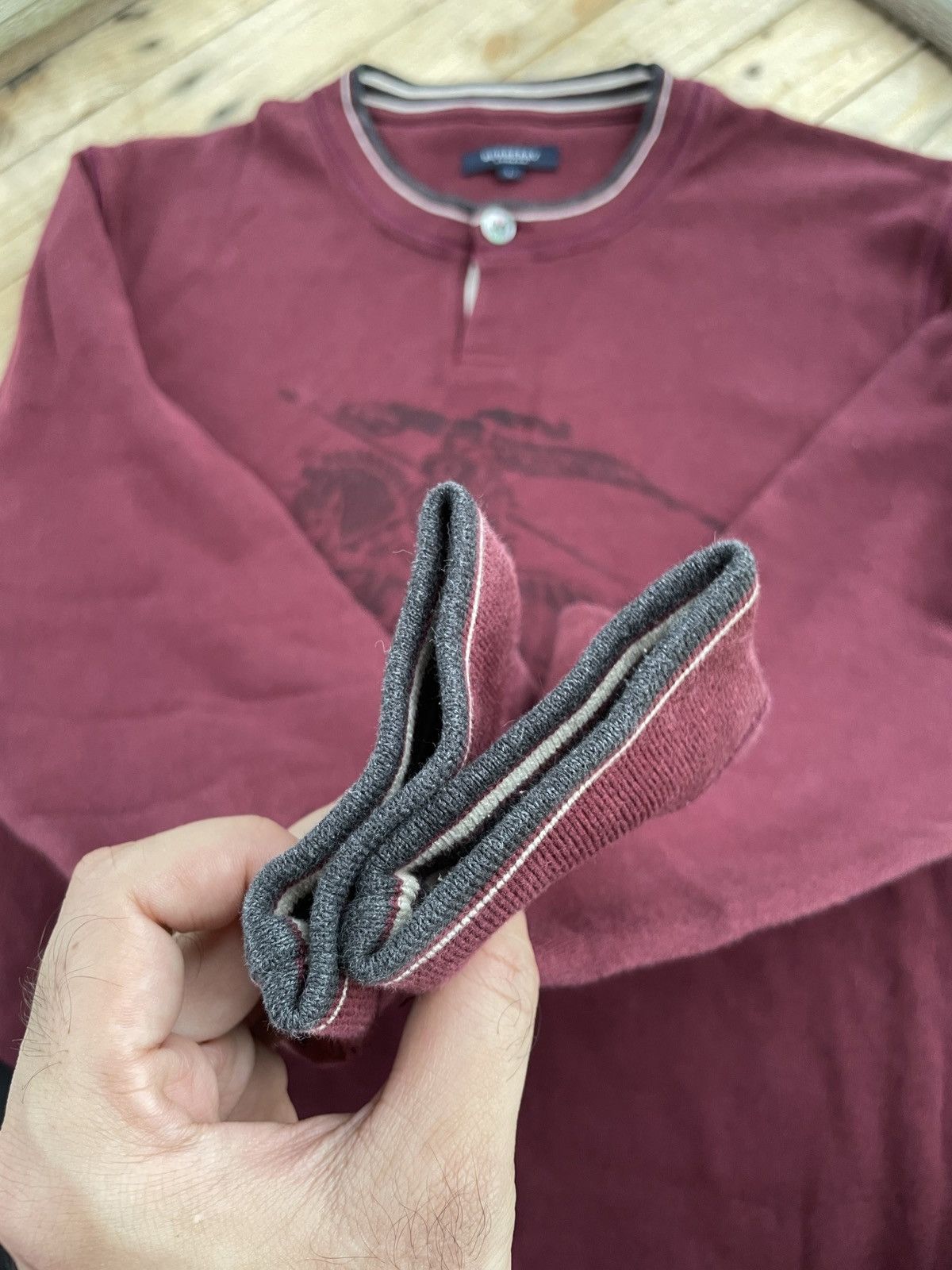 Burberry × Designer Burberry London Big Logo Maroon Size US L / EU 52-54 / 3 - 6 Thumbnail