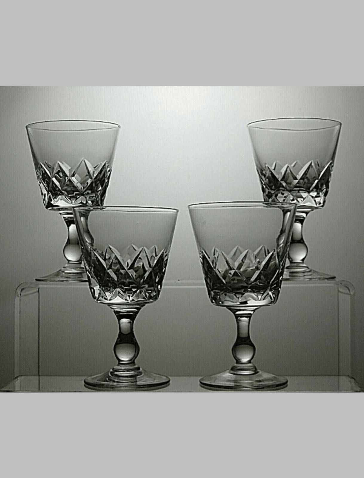 Tudor Tudor Crystal Set Of 4 Cut Glass Sherry Glasses 4 1/8" Size ONE SIZE - 1 Thumbnail