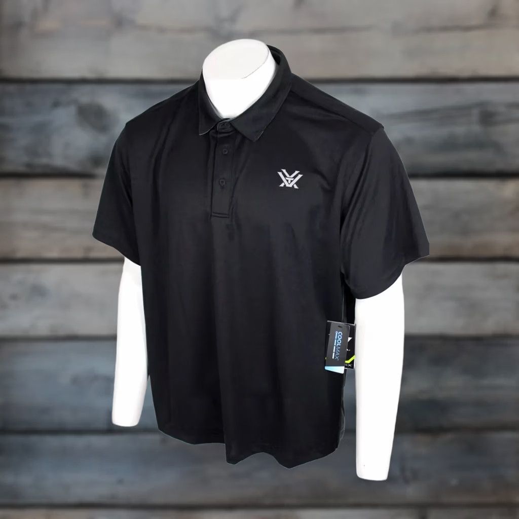 Vintage Vortex Men's Escape Polo Short Sleeve Shirt Large Black 121-21-BLK Size US L / EU 52-54 / 3 - 1 Thumbnail