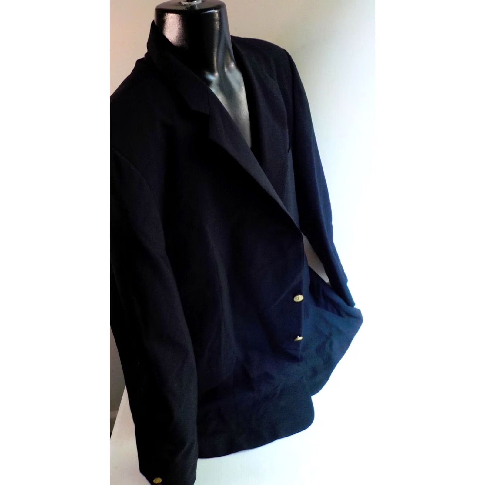 Vintage Bobby Jones Blazer 48L Navy 2 Gold Button Wool USA Mens Size 48R - 3 Thumbnail