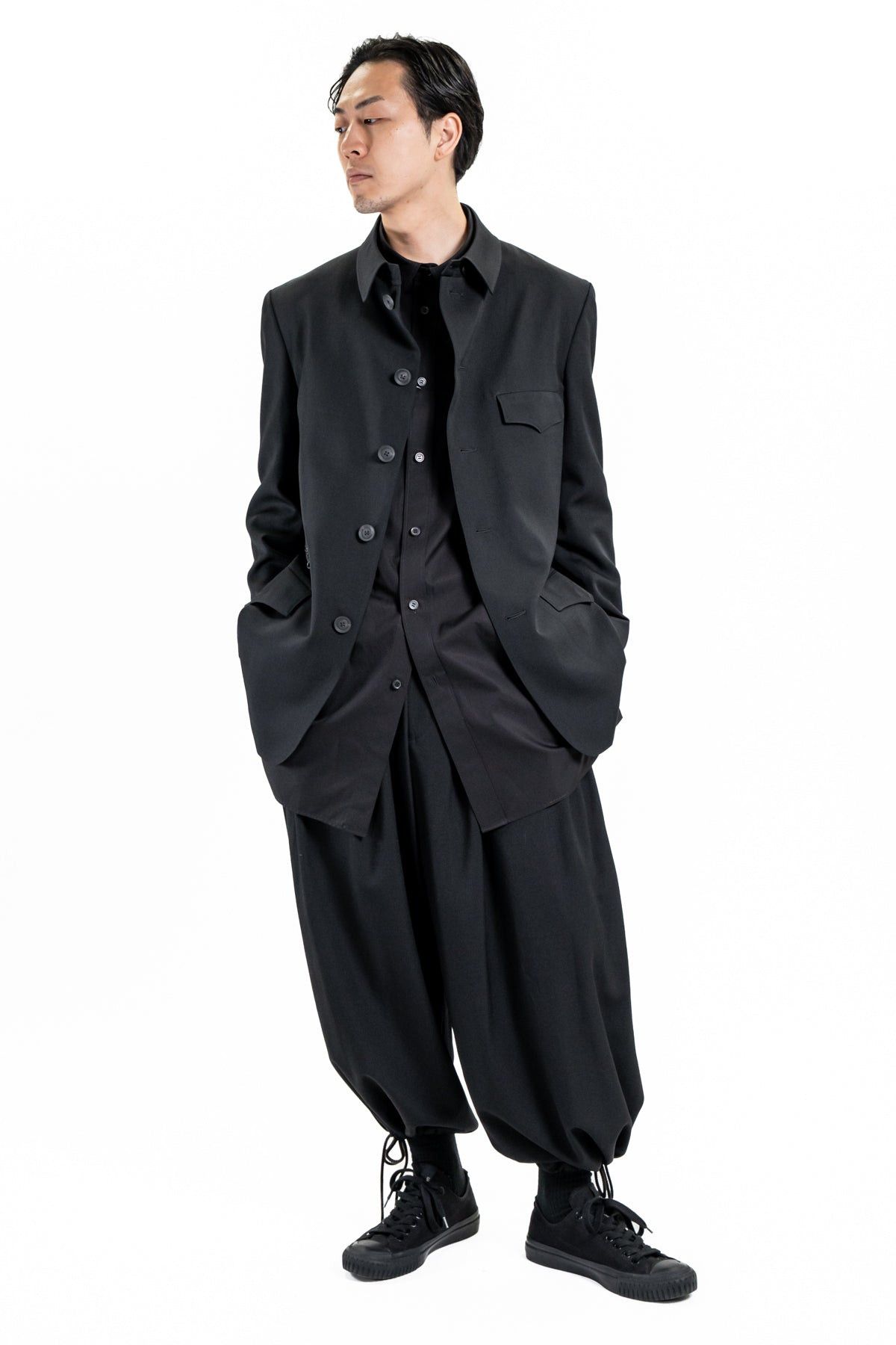 Yohji Yamamoto Yohji Yamamoto Pour Homme HOOK COLLAR 5 SINGLE JACKET BLAZER Size US M / EU 48-50 / 2 - 4 Thumbnail