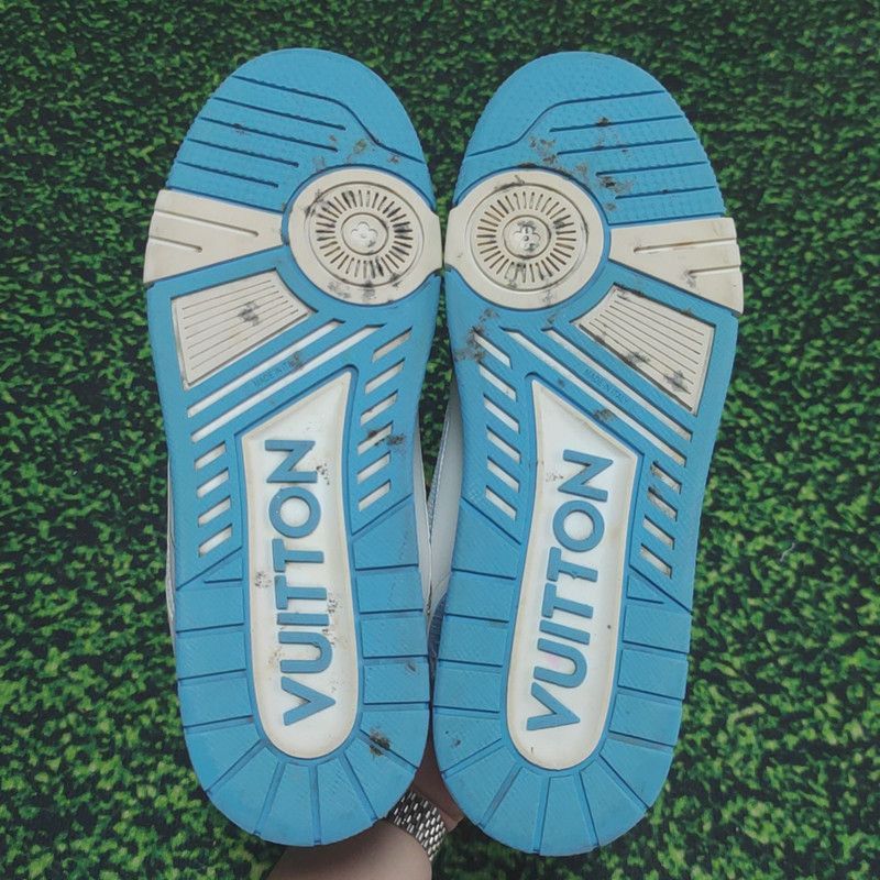 Louis Vuitton Louis Vuitton Trainer Velcro Low-Top Sneaker Blue Size US 8 / IT 38 - 4 Thumbnail