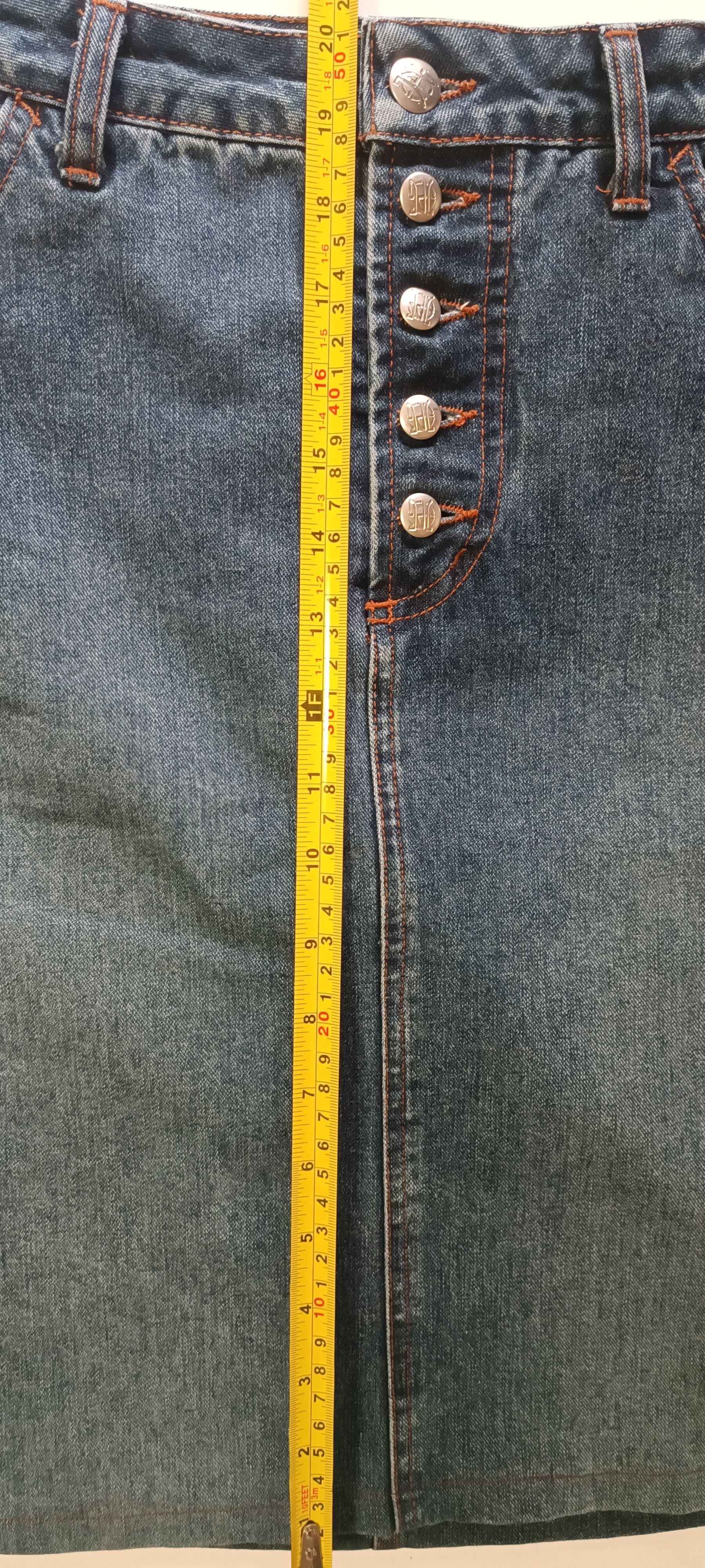 Jean Paul Gaultier Trapezoidal midi denim skirt Size 27" / US 4 / IT 40 - 5 Thumbnail