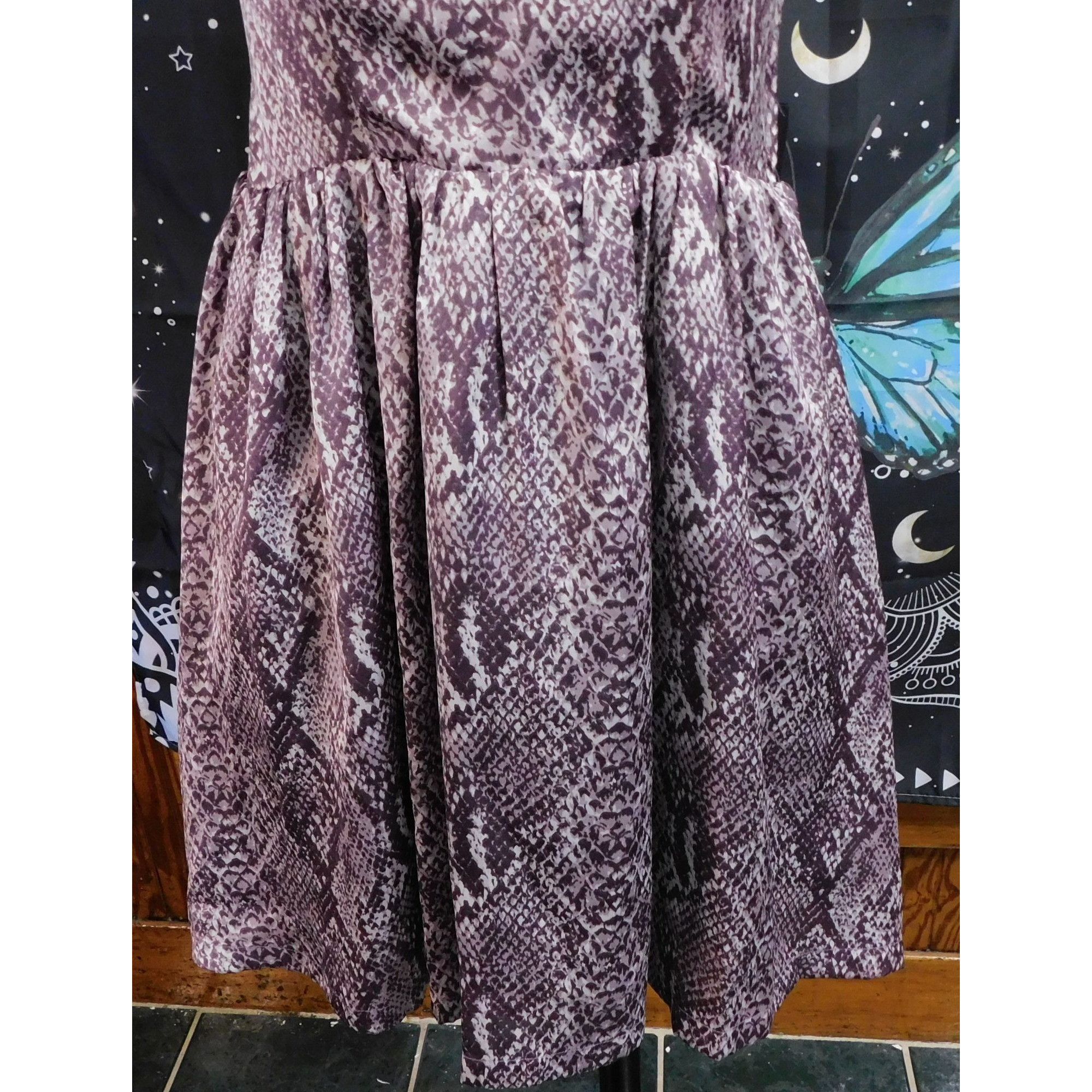 Other Vintage Material Girl Snake Print Party Dress Size M / US 6-8 / IT 42-44 - 7 Thumbnail